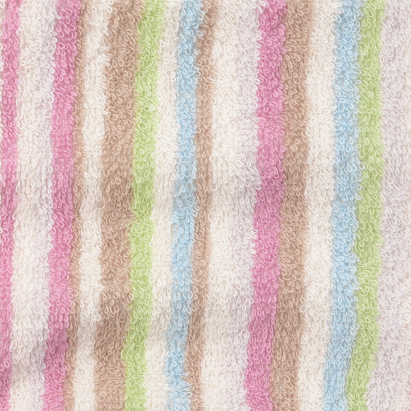 Waschhandschuh mit bunten Streifen