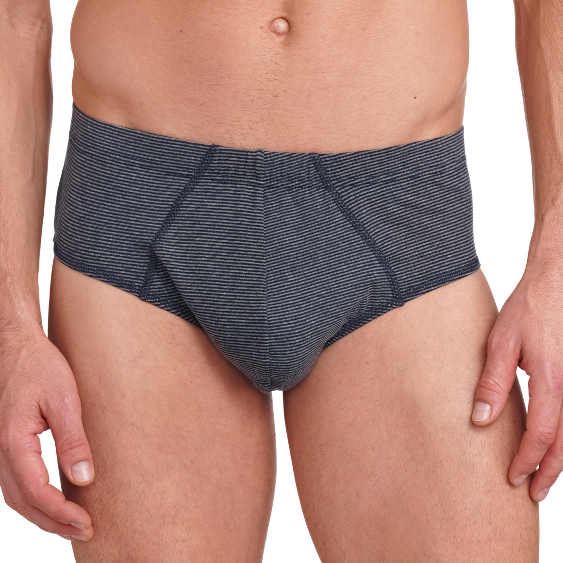 Herenslip fijn gestreept