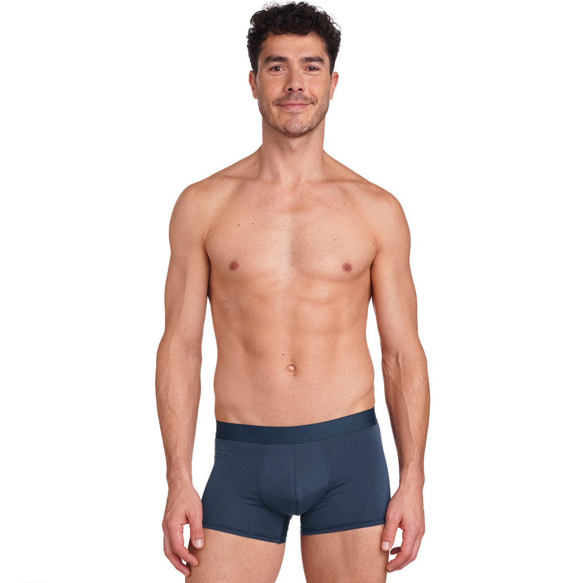 Microfibershorts voor heren met geweven boord