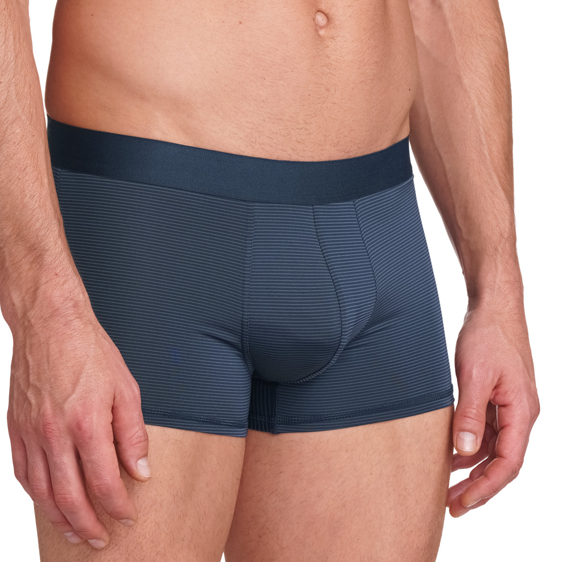 Microfibershorts voor heren met geweven boord