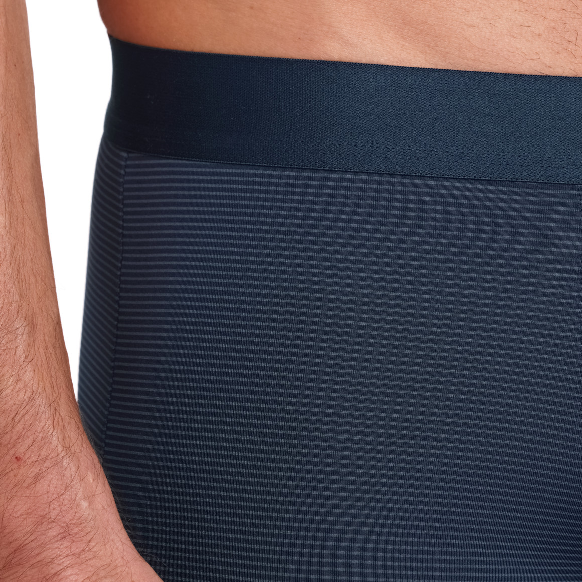 Microfibershorts voor heren met geweven boord
