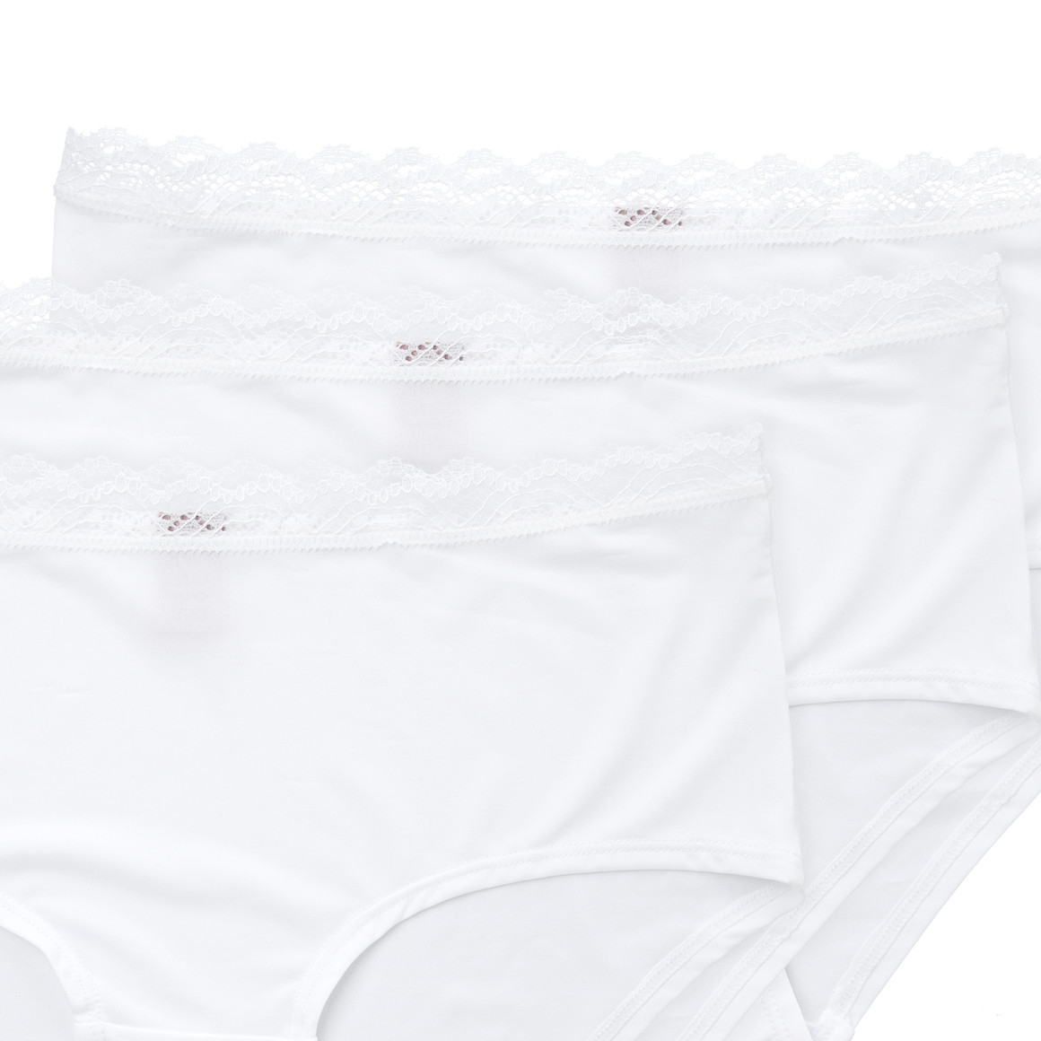 3 Damen Pantys mit Spitzenbund