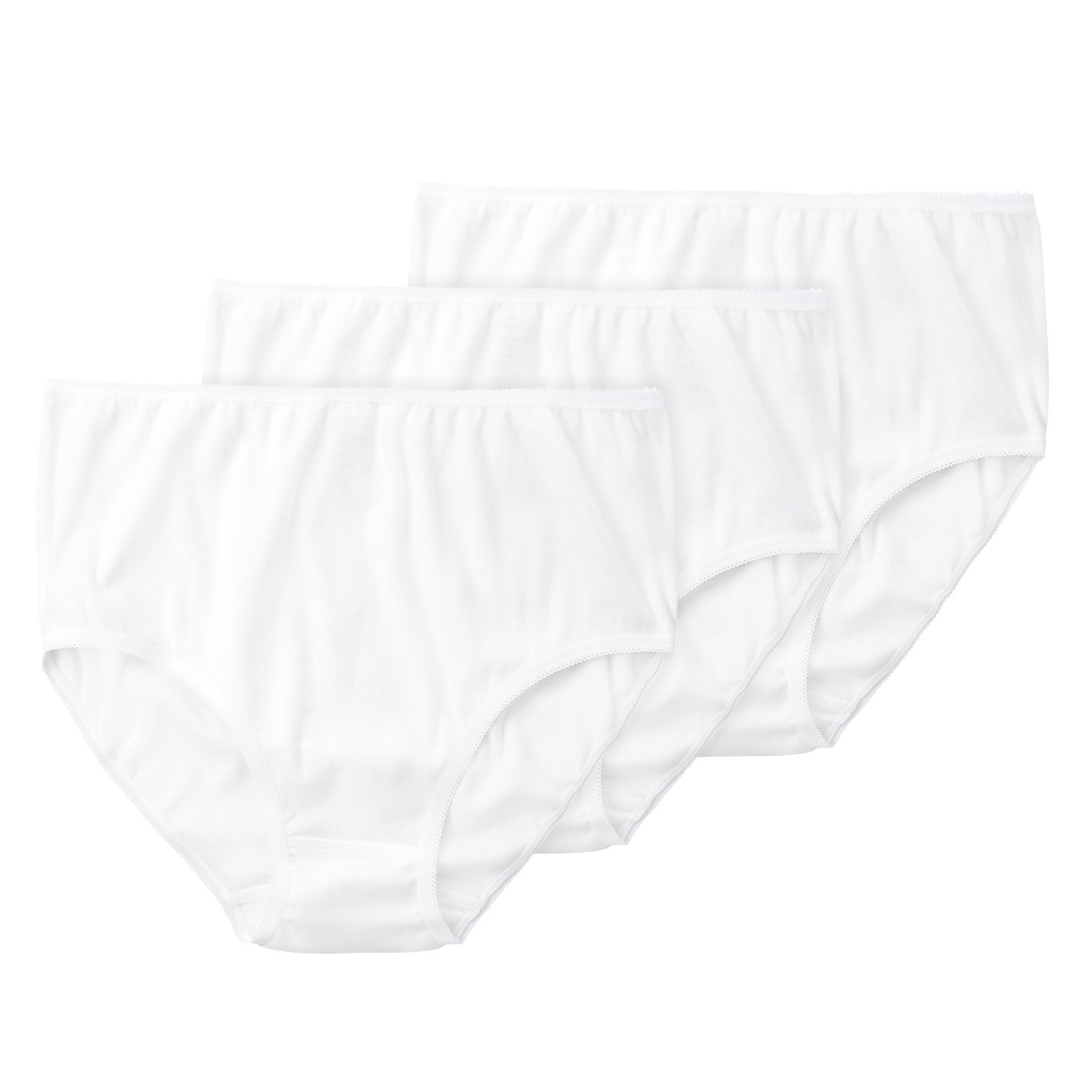 3 Damen Slips mit Mäusezähnchen-Spitze