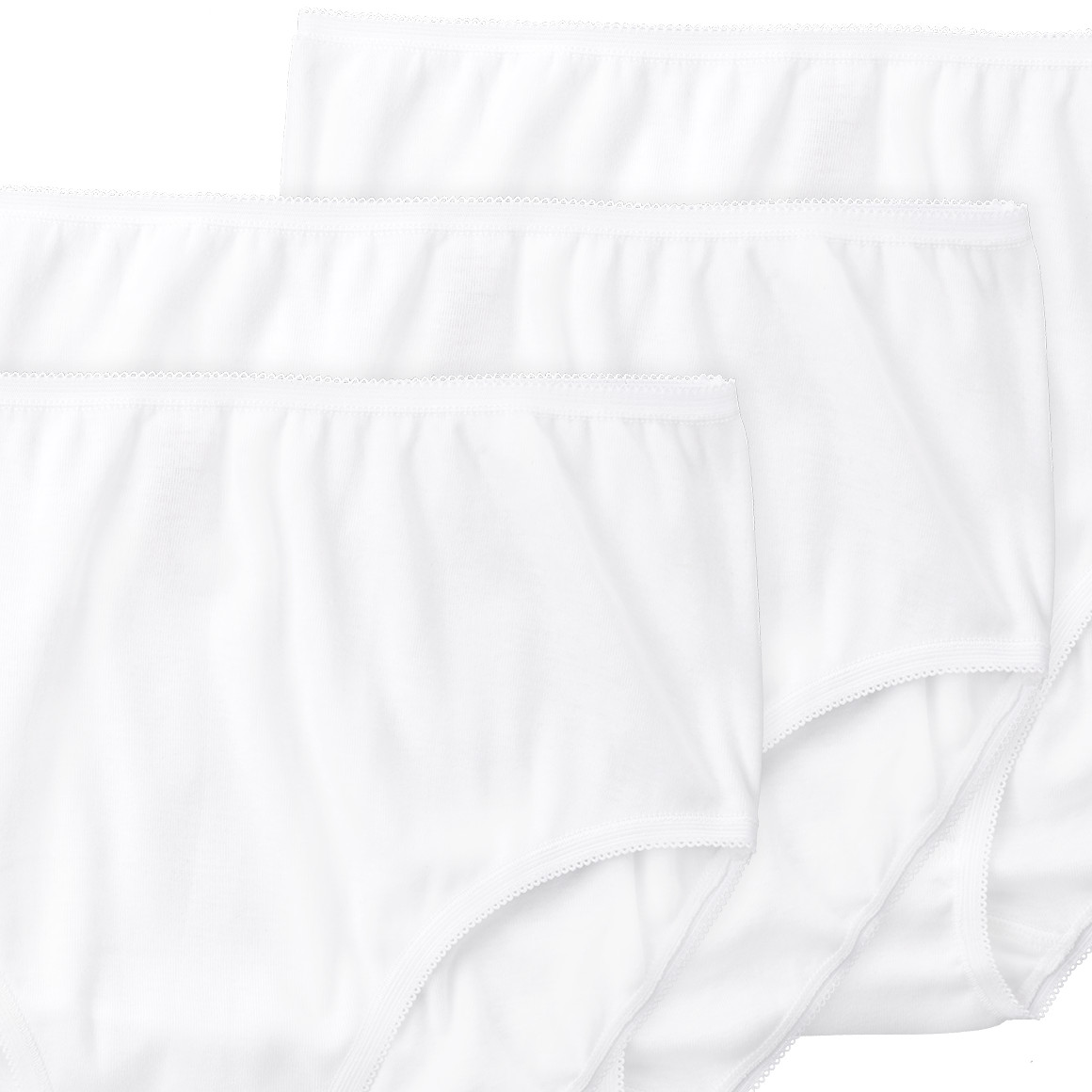 3 Damen Slips mit Mäusezähnchen-Spitze