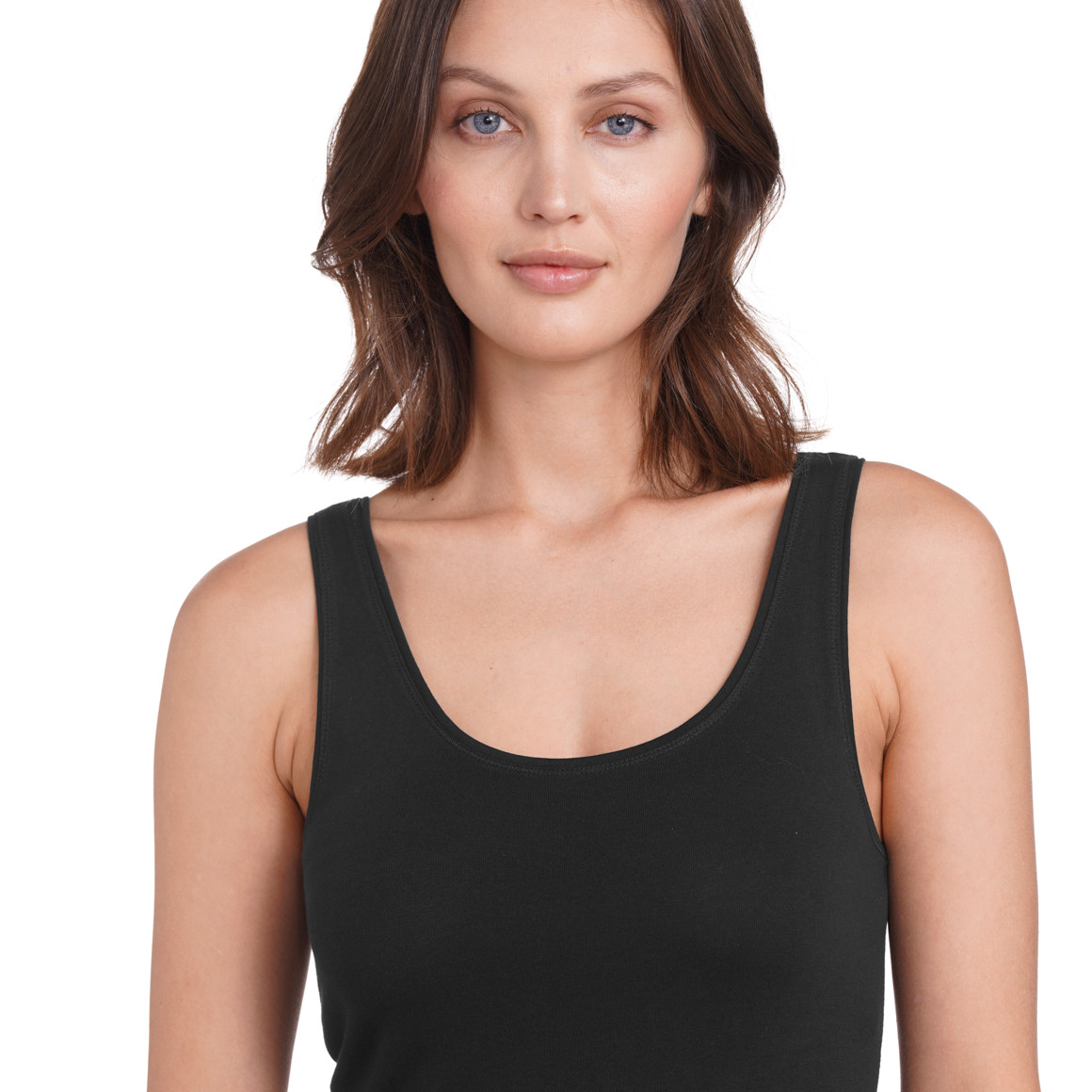 2 Damen Unterhemden mit breiten Trägern