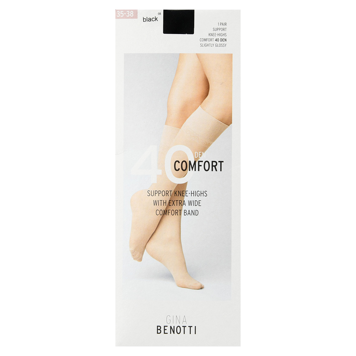 1 Paar Damen Stützkniestrümpfe 40 DEN