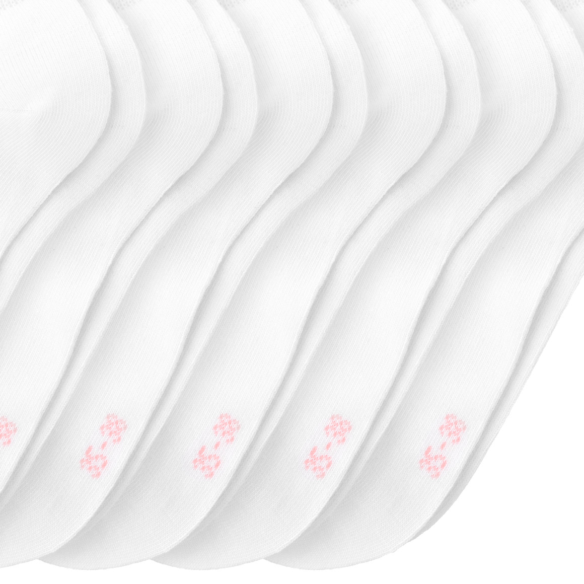 6 Paar Damen Sneaker-Socken unifarben