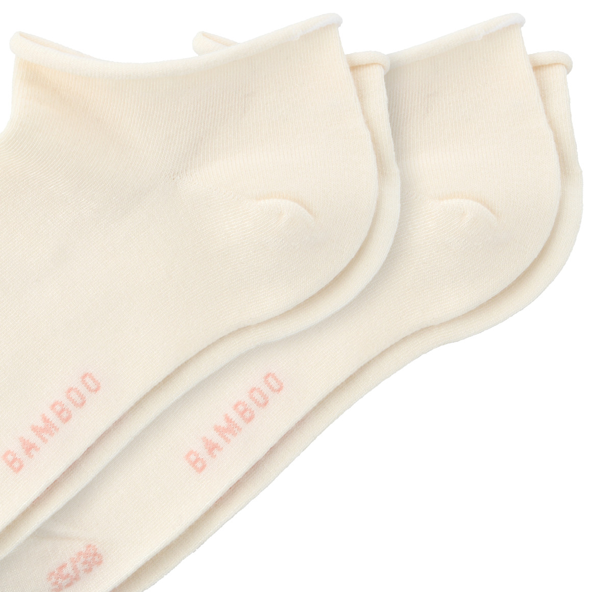 2 Paar Damen Sneaker-Socken mit Rollbündchen