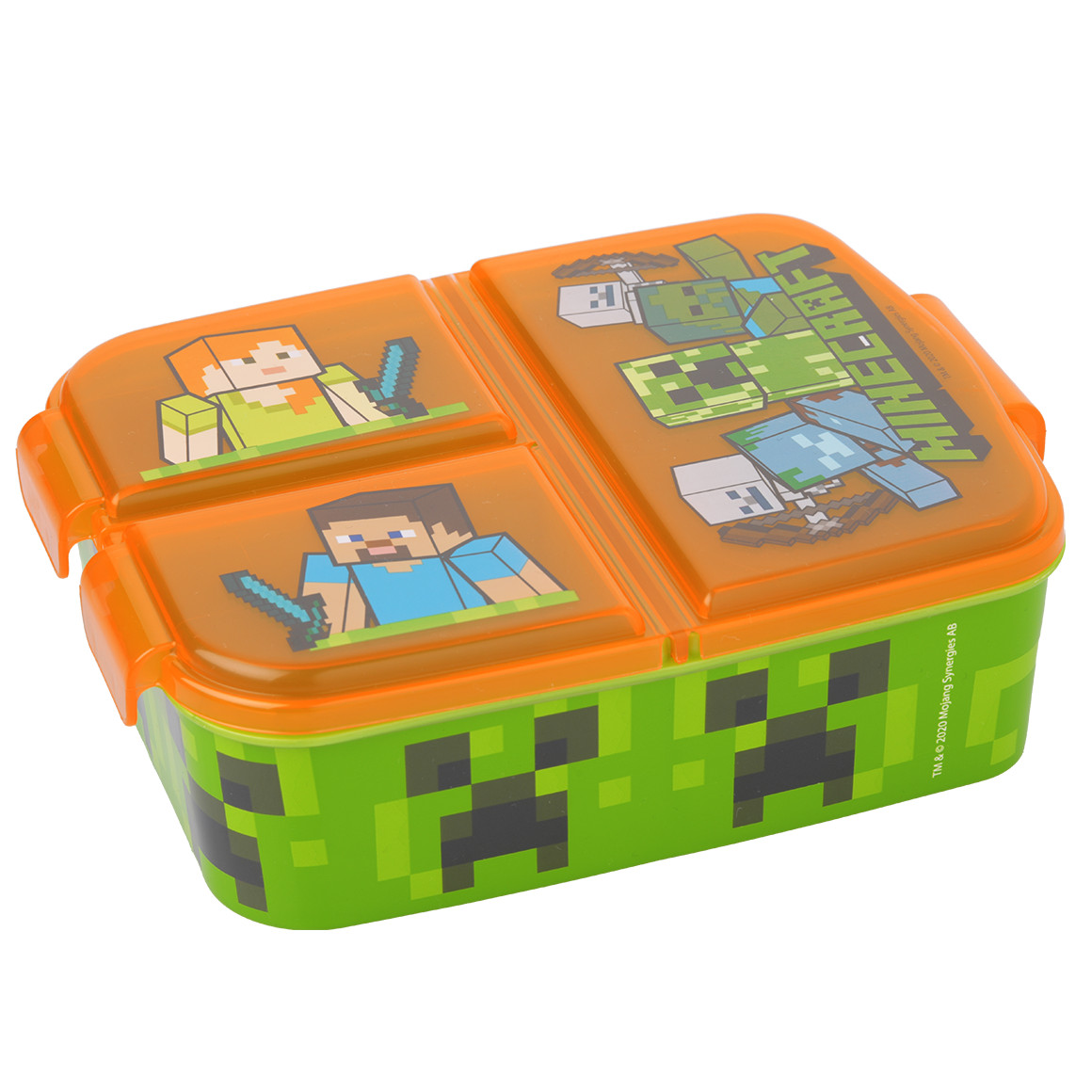 Minecraft lunchbox met 3 compartimenten