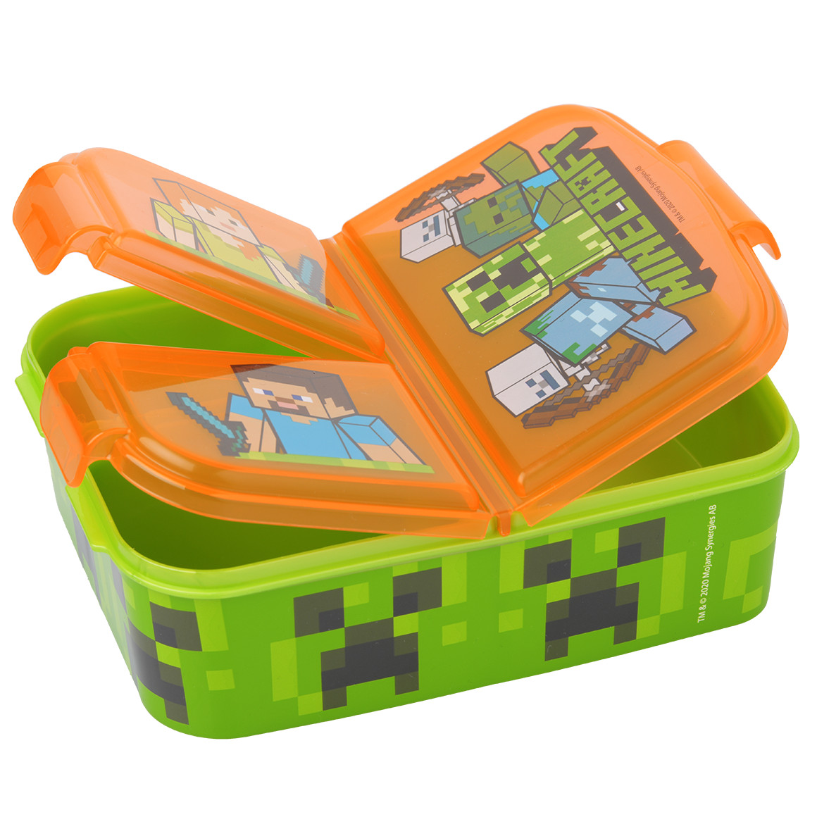 Minecraft lunchbox met 3 compartimenten
