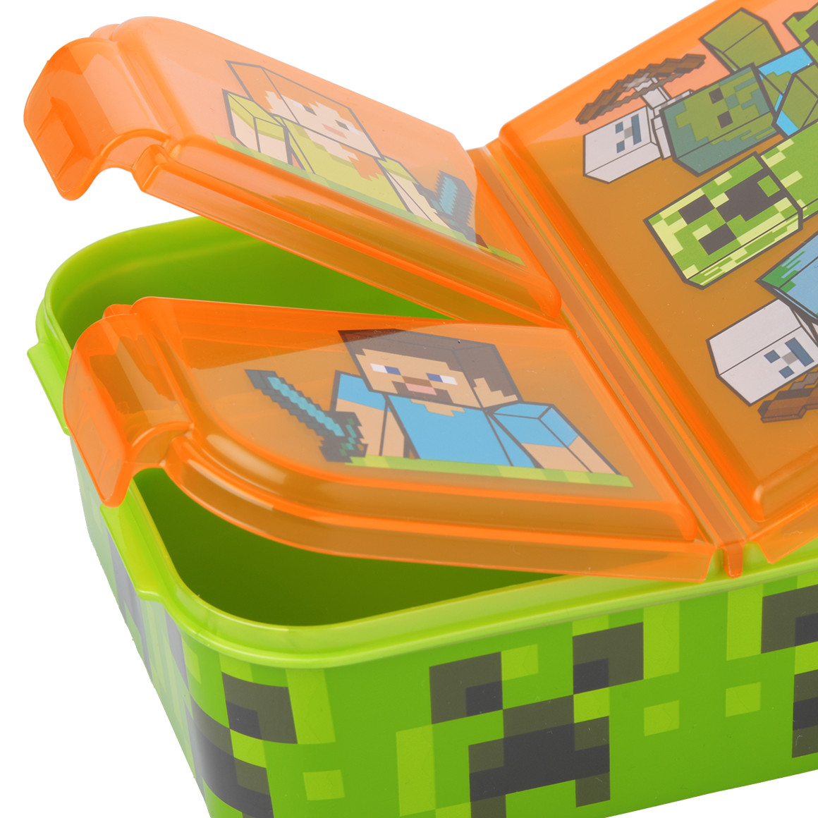 Minecraft lunchbox met 3 compartimenten
