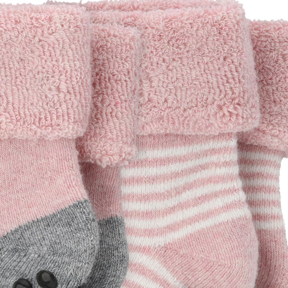 2 Paar Baby Krabbelsocken mit Frottee