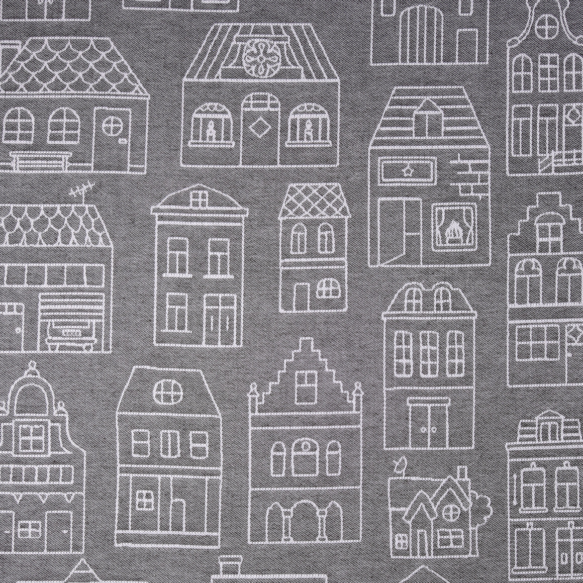 2 theedoeken met huisjes