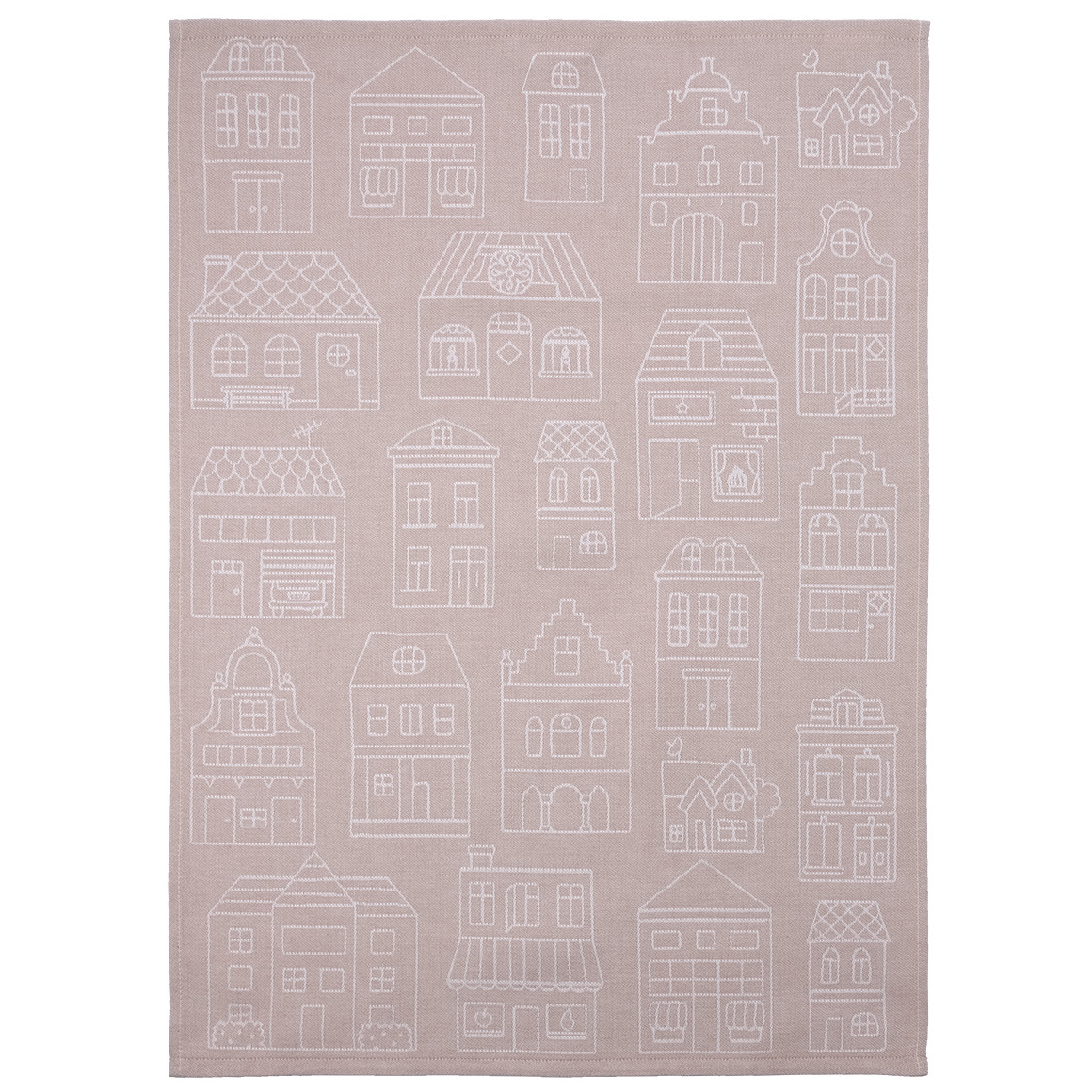 2 theedoeken met huisjes