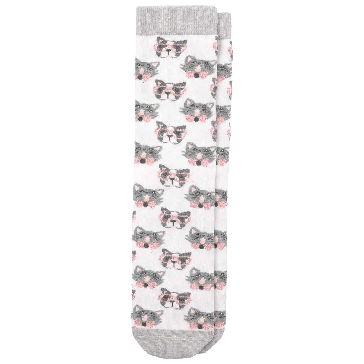 3 paar damessokken met honden en katten