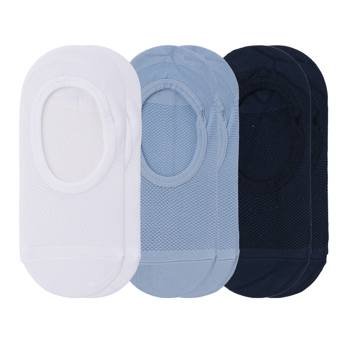 3 Paar Damen Füßlinge in Mesh-Qualität