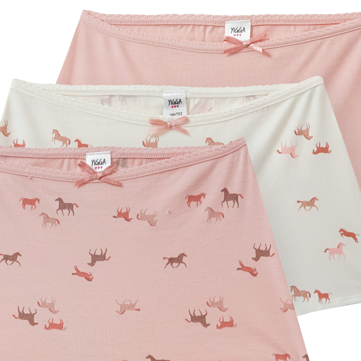 3 slips voor meisjes in verschillende dessins