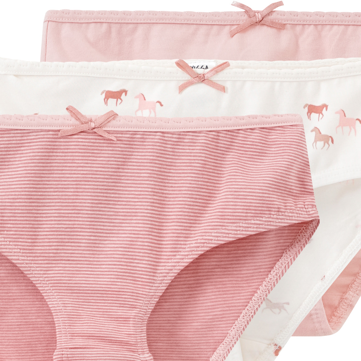 3 meisjesslips in verschillende dessins