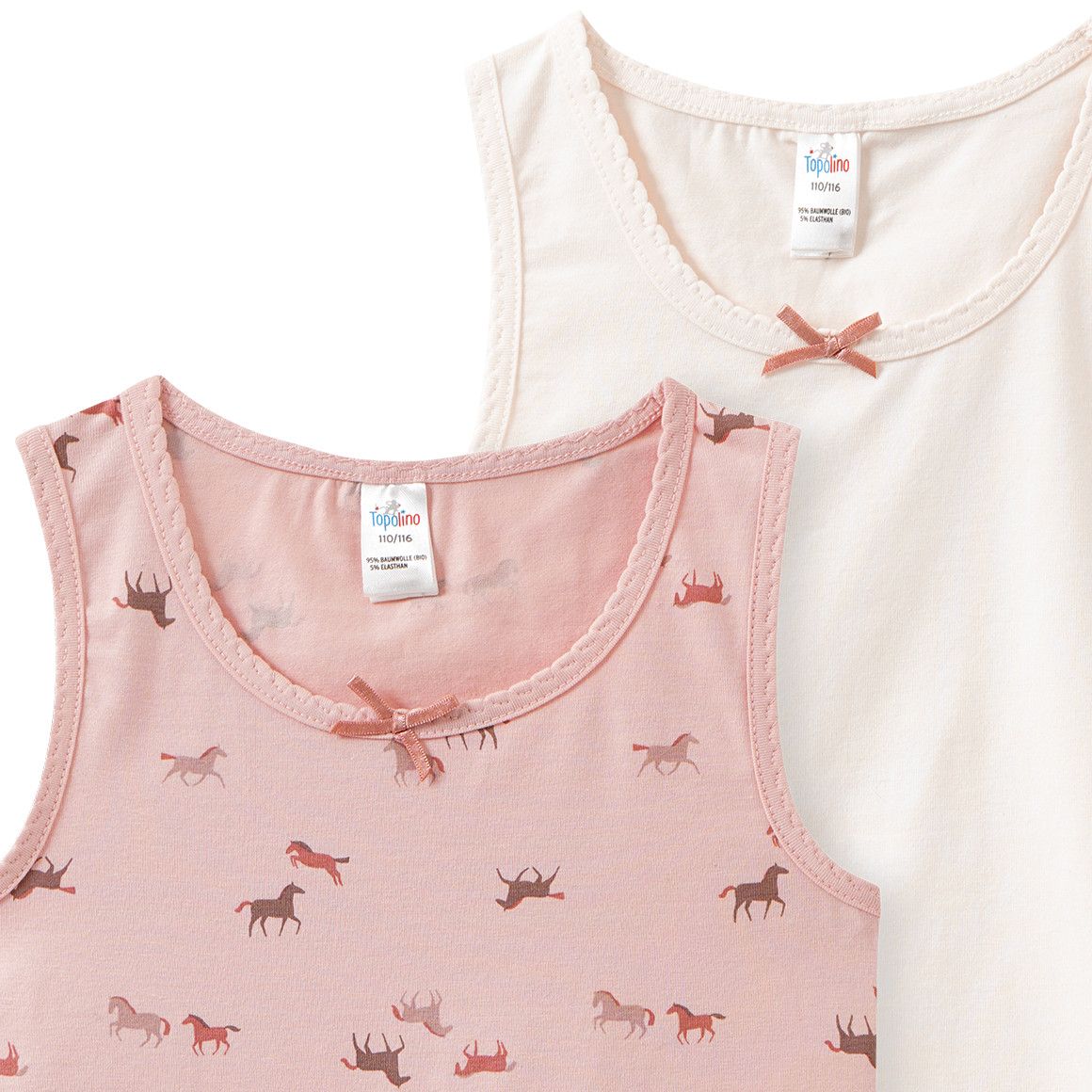 2 Mädchen Unterhemden im Set