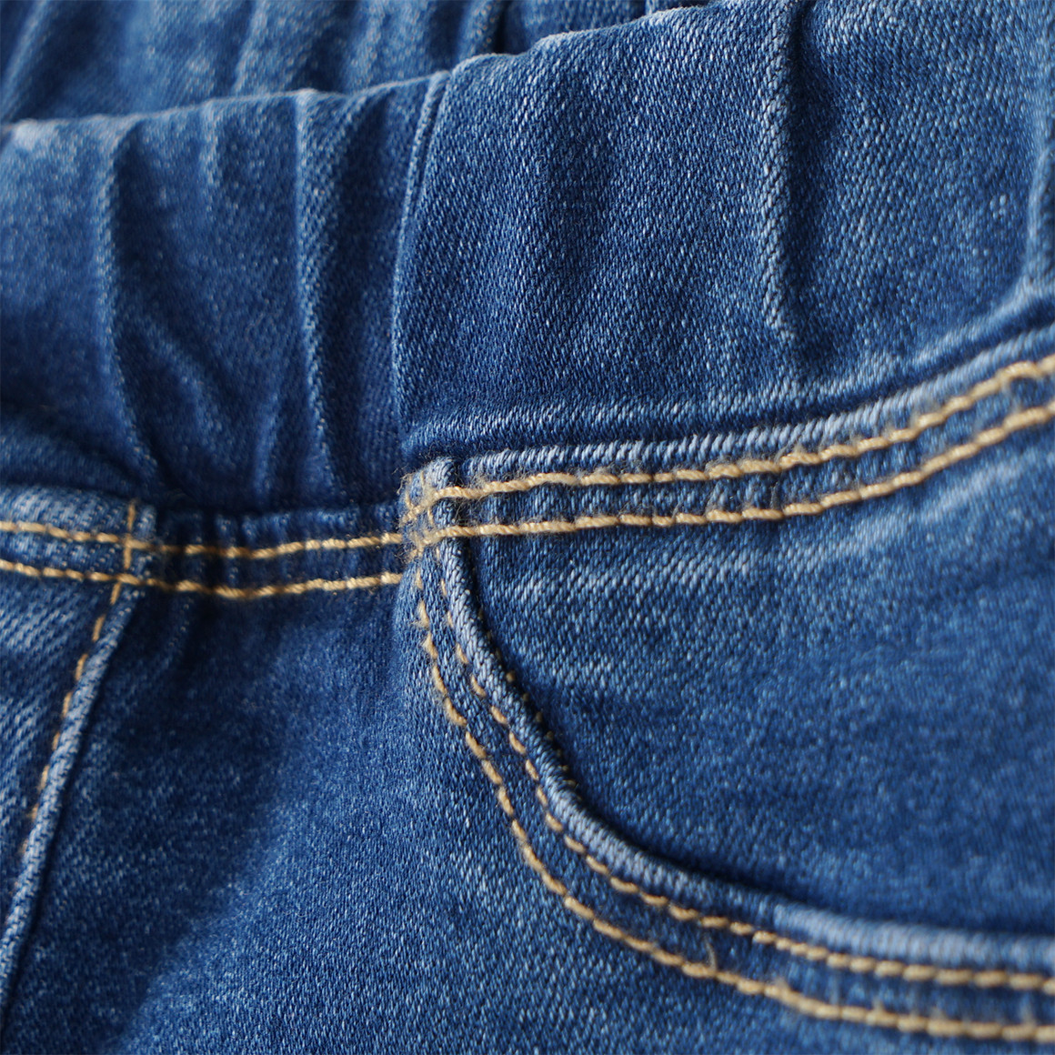 Mädchen Straight-Jeans mit Elastikbund