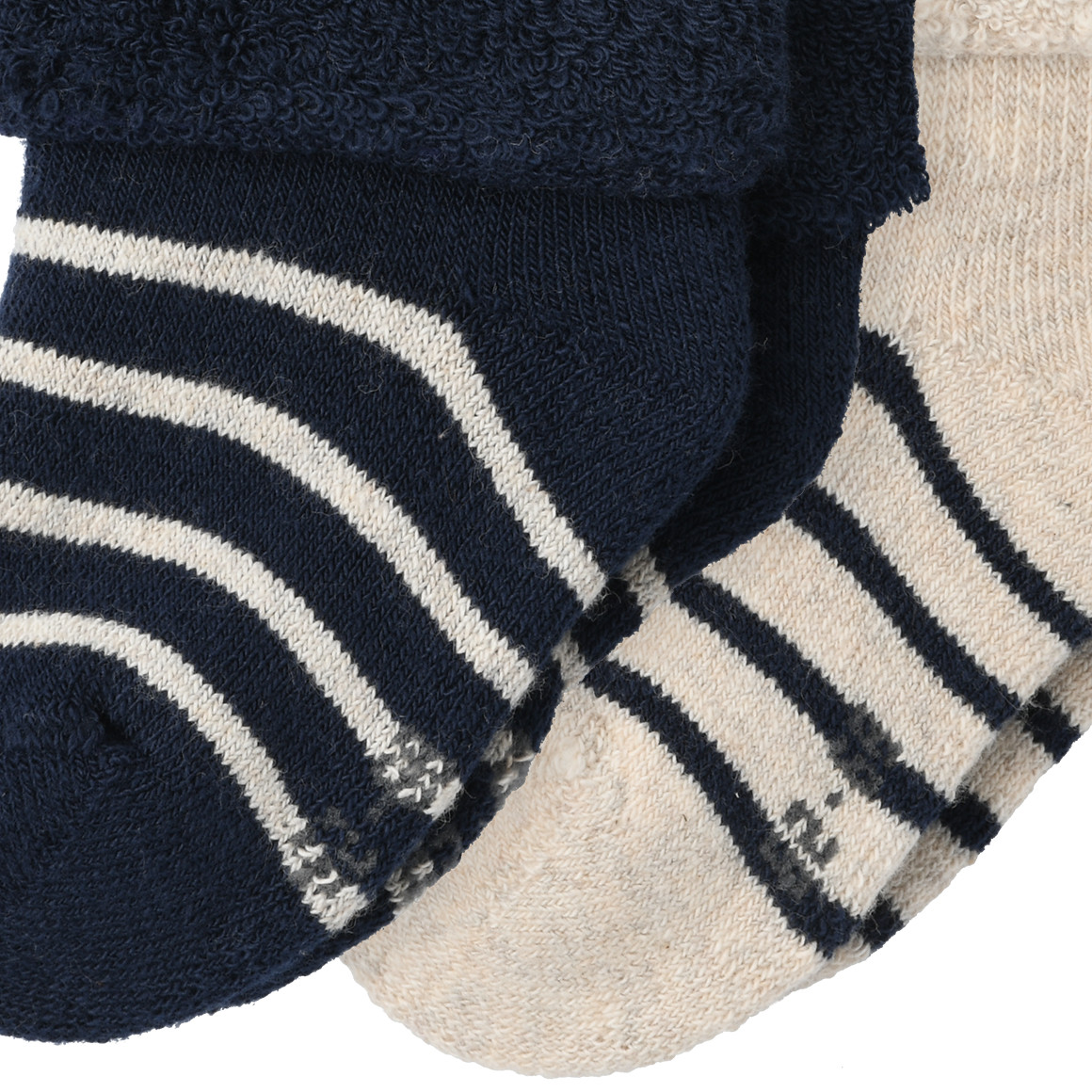 2 Paar Newborn Socken mit Umschlagbündchen