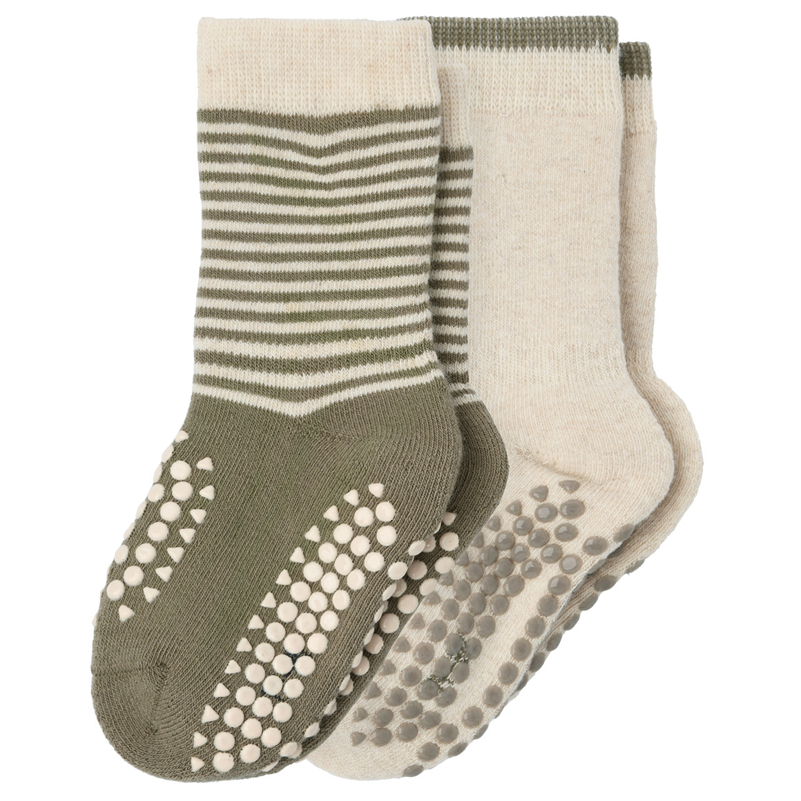 2 Paar Baby Krabbelsocken aus Frottee