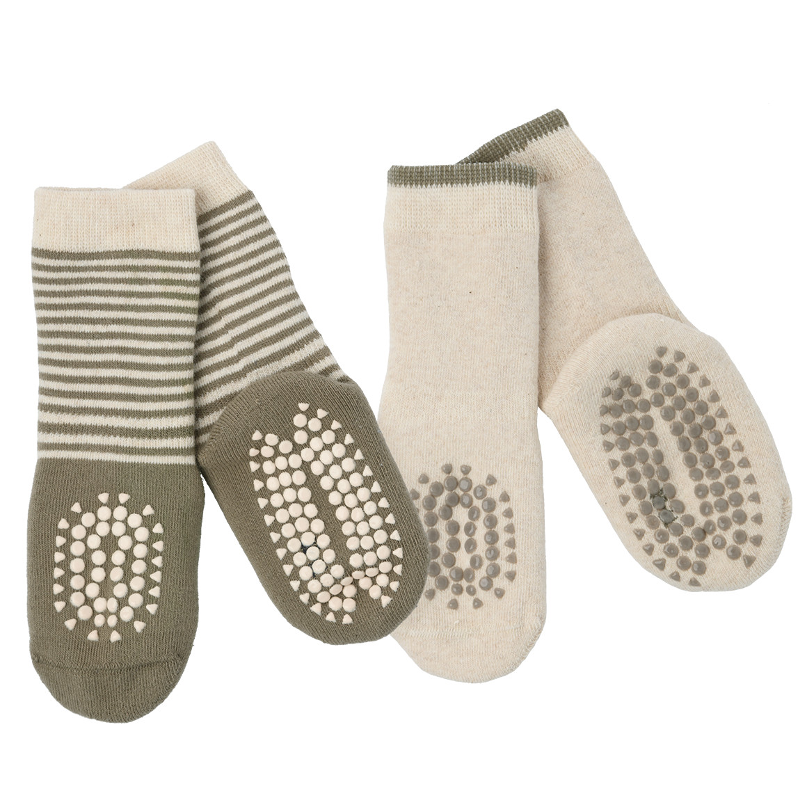 2 Paar Baby Krabbelsocken aus Frottee