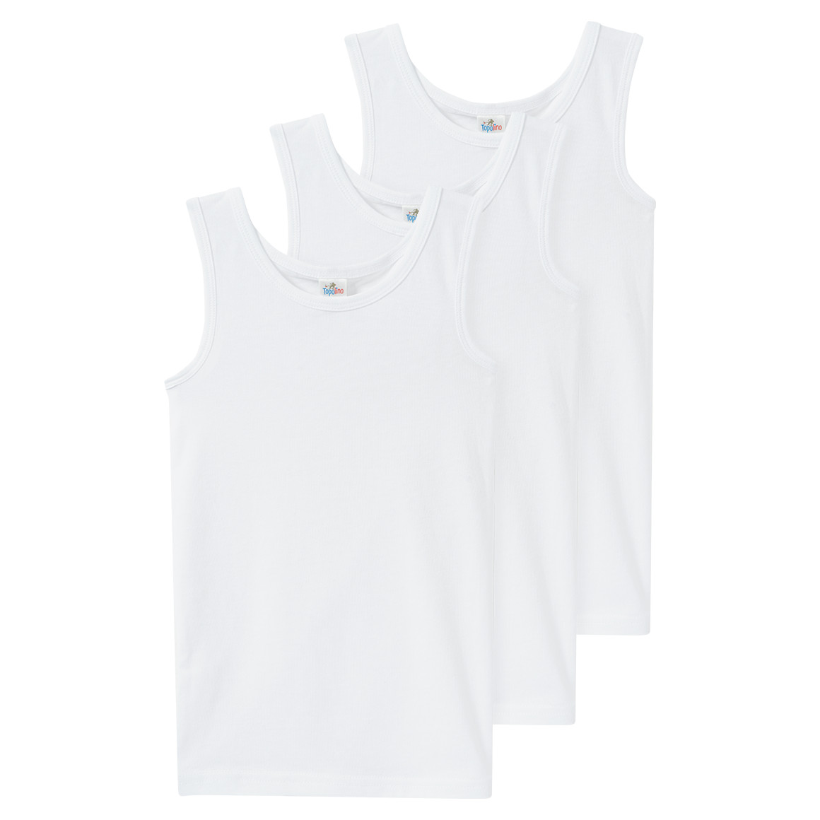 3 Jungen Unterhemden im Basic-Look