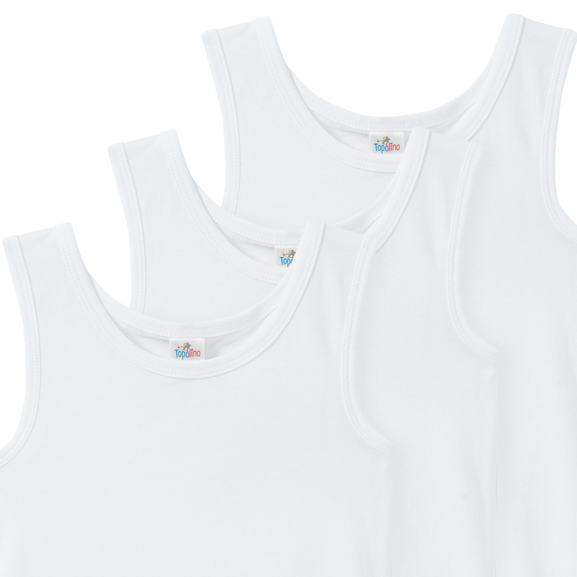 3 Jungen Unterhemden im Basic-Look