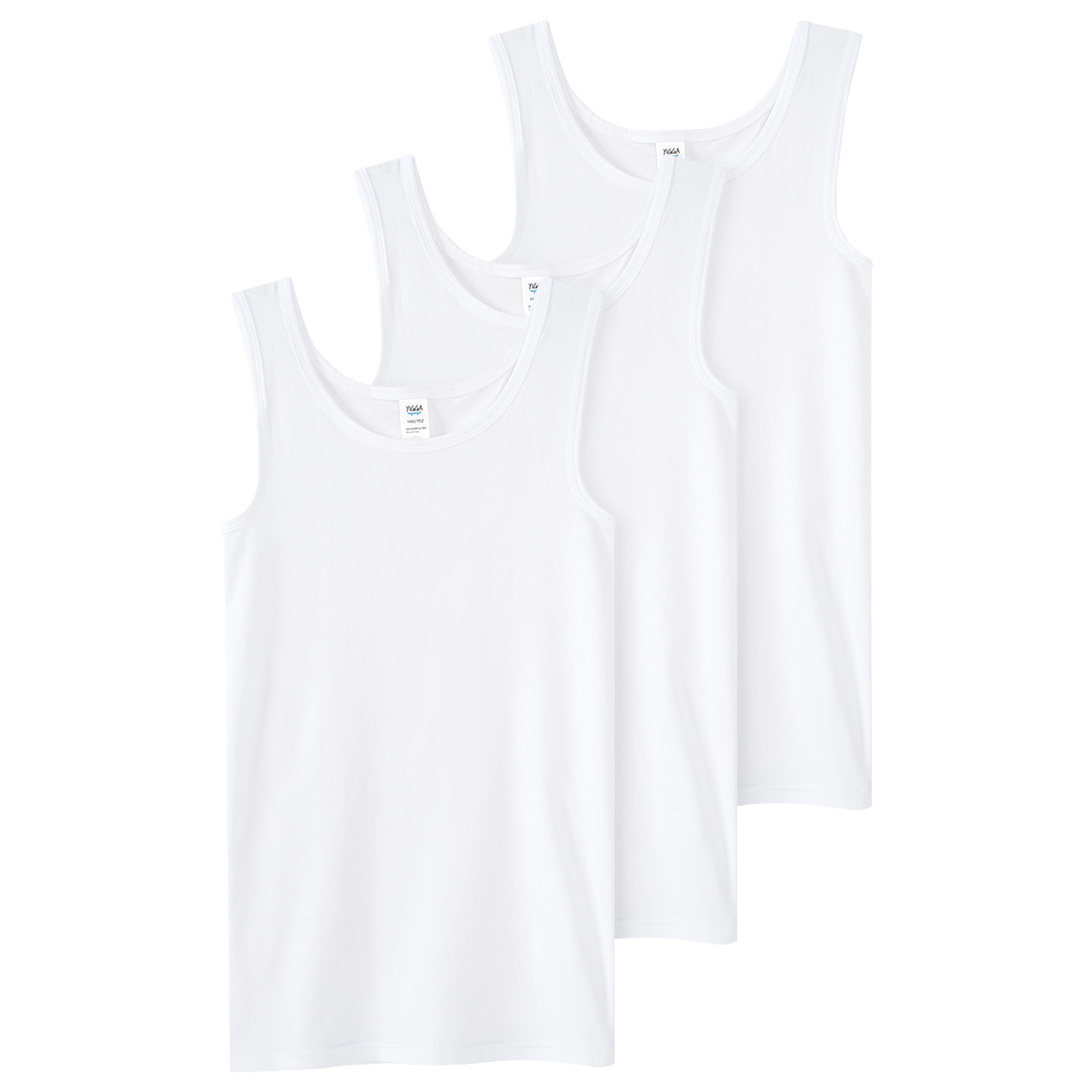 3 Jungen Unterhemden im Basic-Look