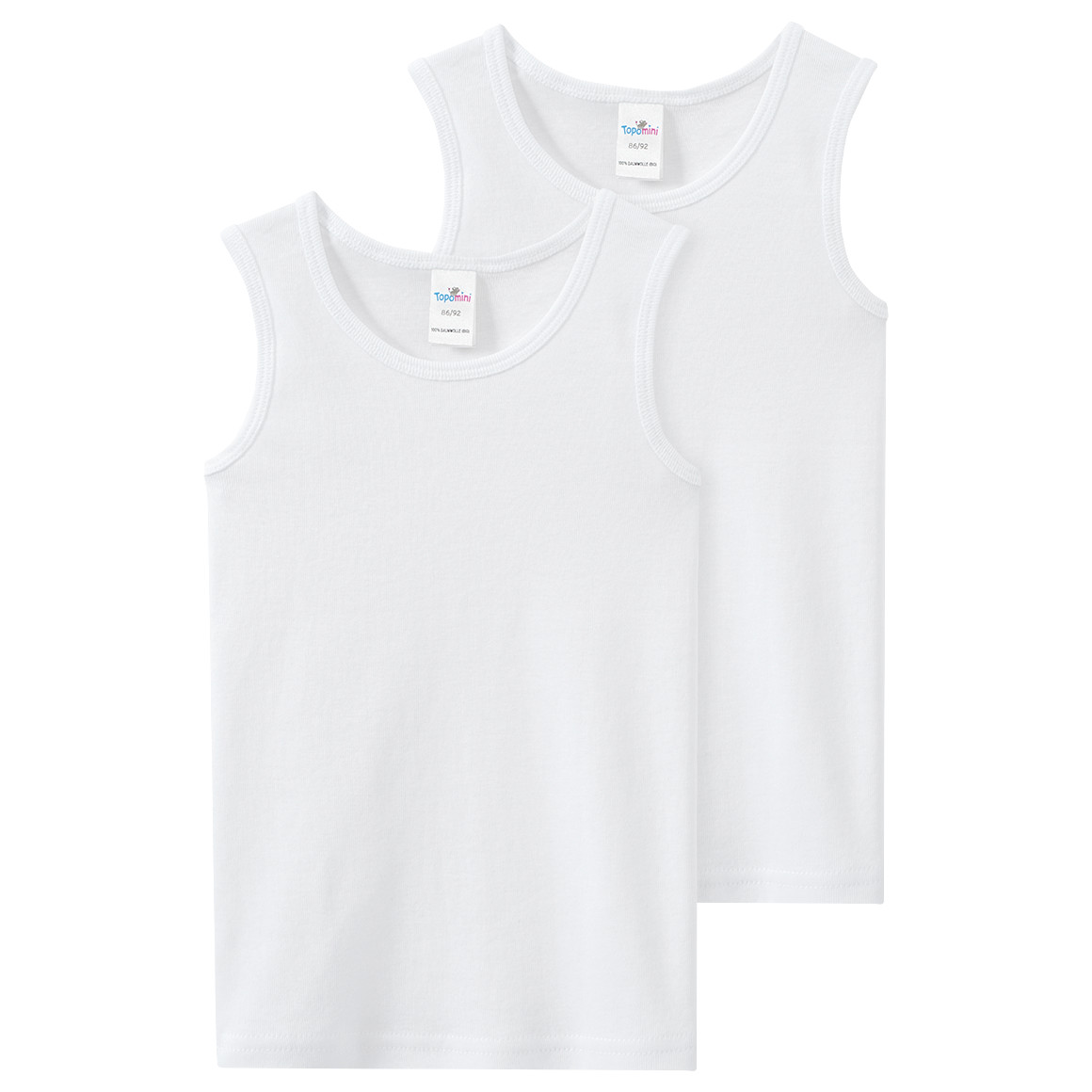 2 Baby Unterhemden unifarben