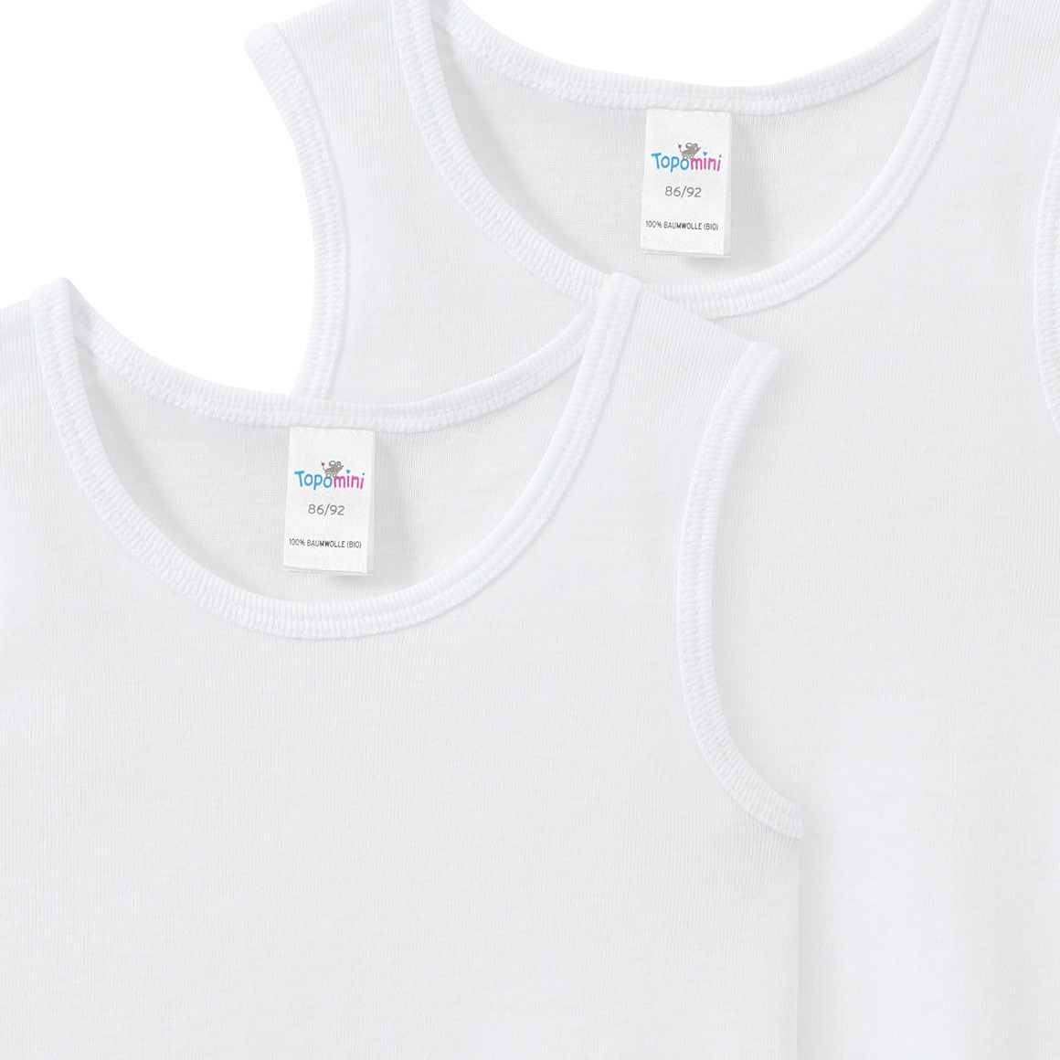 2 Baby Unterhemden unifarben