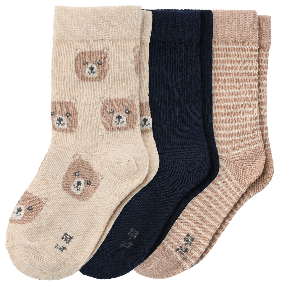 3 Paar Baby Socken mit Bio-Baumwolle