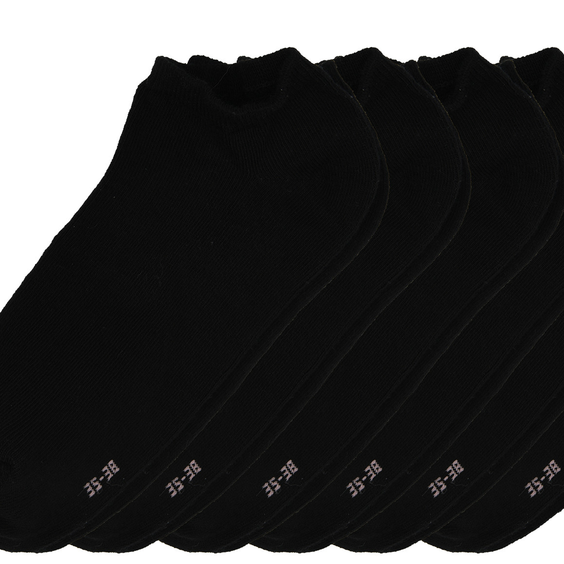 6 Paar Damen Sneaker-Socken unifarben