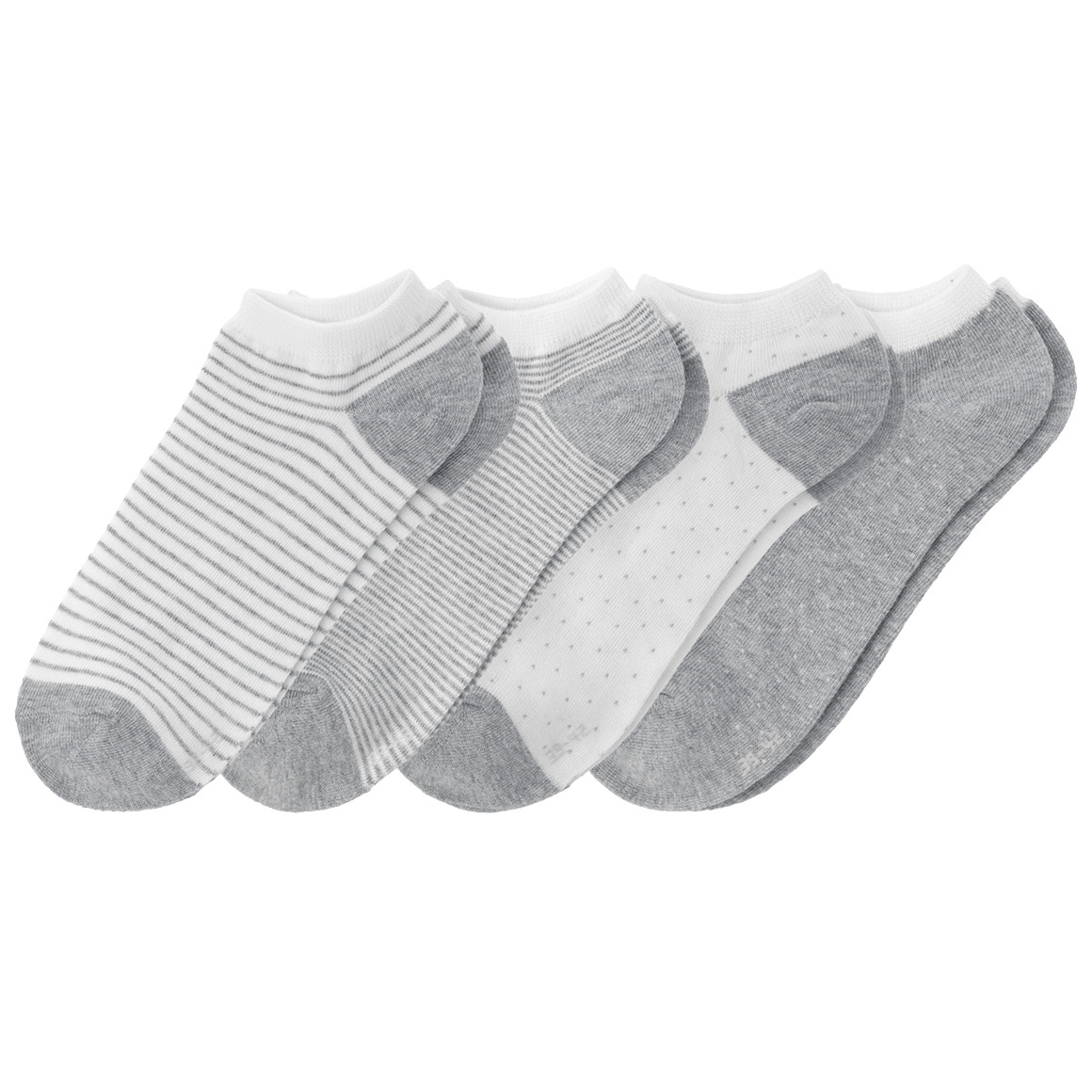 4 Paar Damen Sneaker-Socken im Muster-Mix