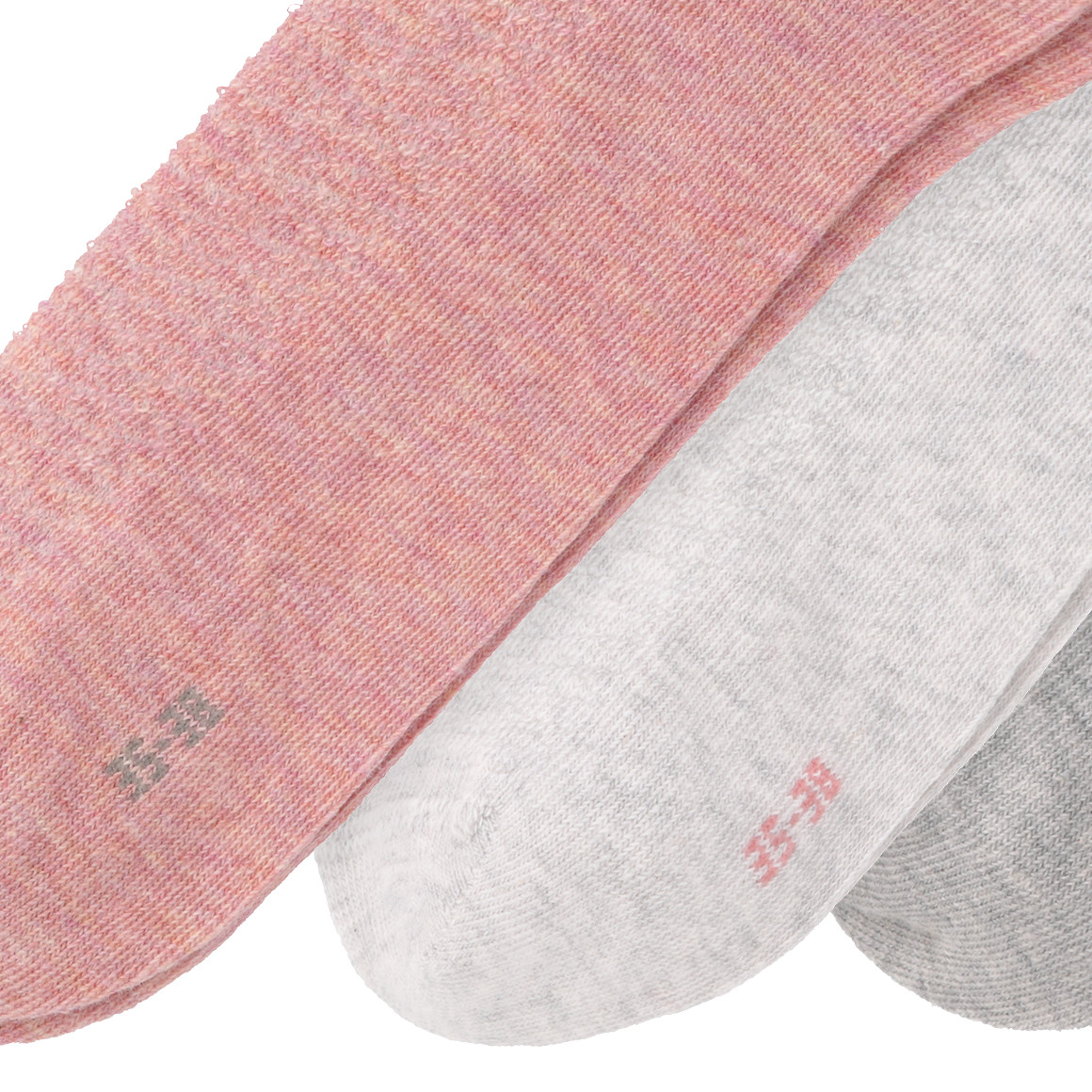 3 Paar Damen Sneaker-Socken mit Struktur