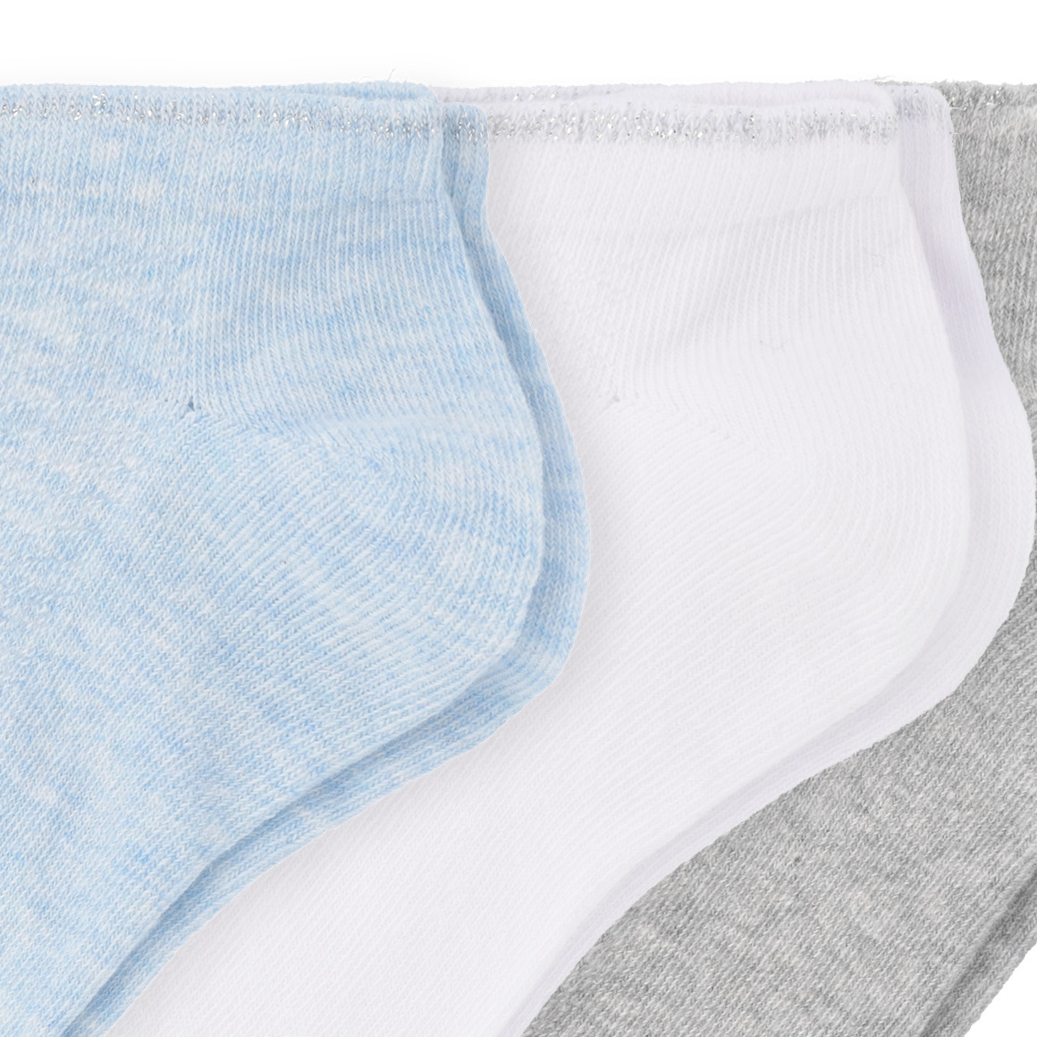 3 Paar Damen Sneaker-Socken mit Struktur