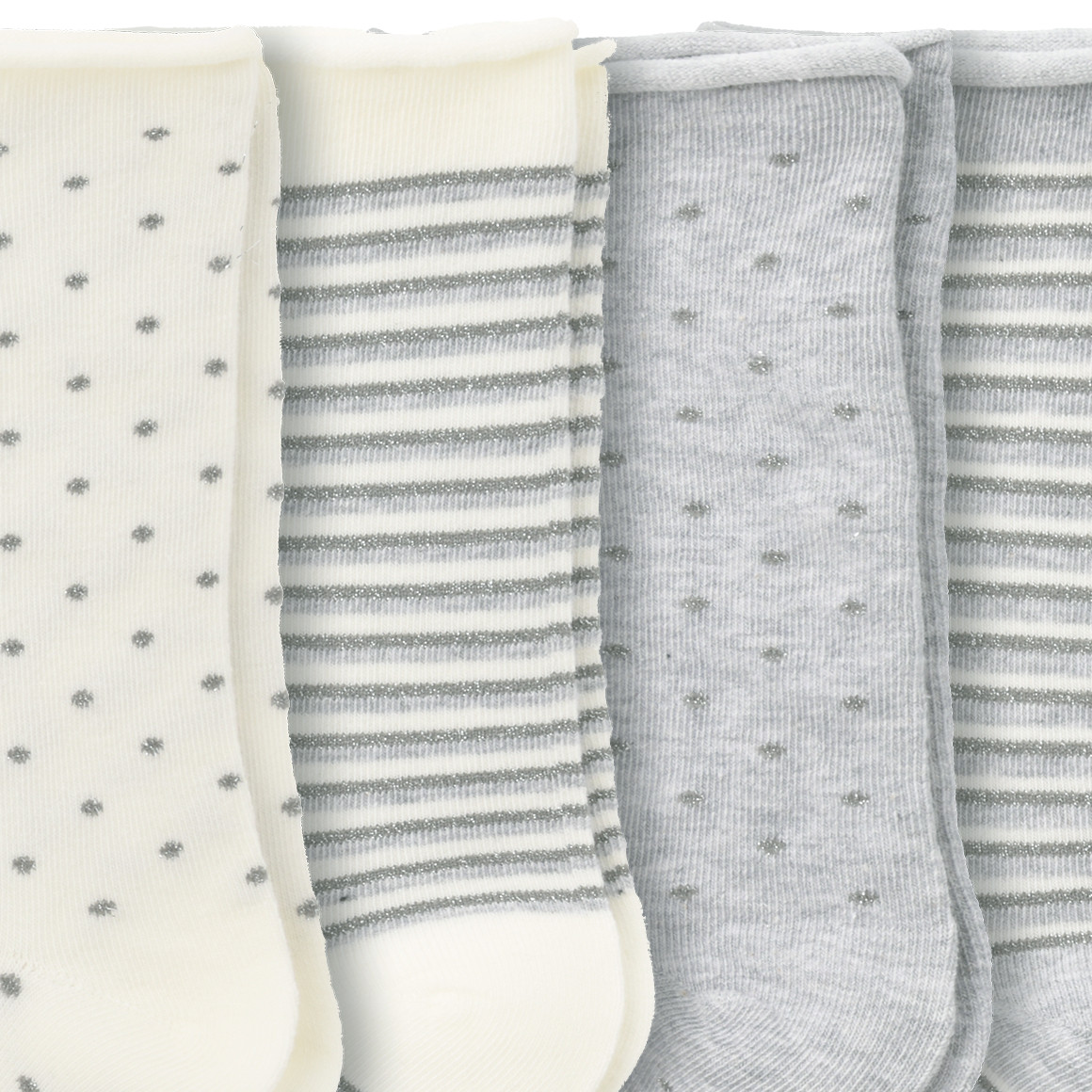 4 Paar Damen Socken mit Effektgarn
