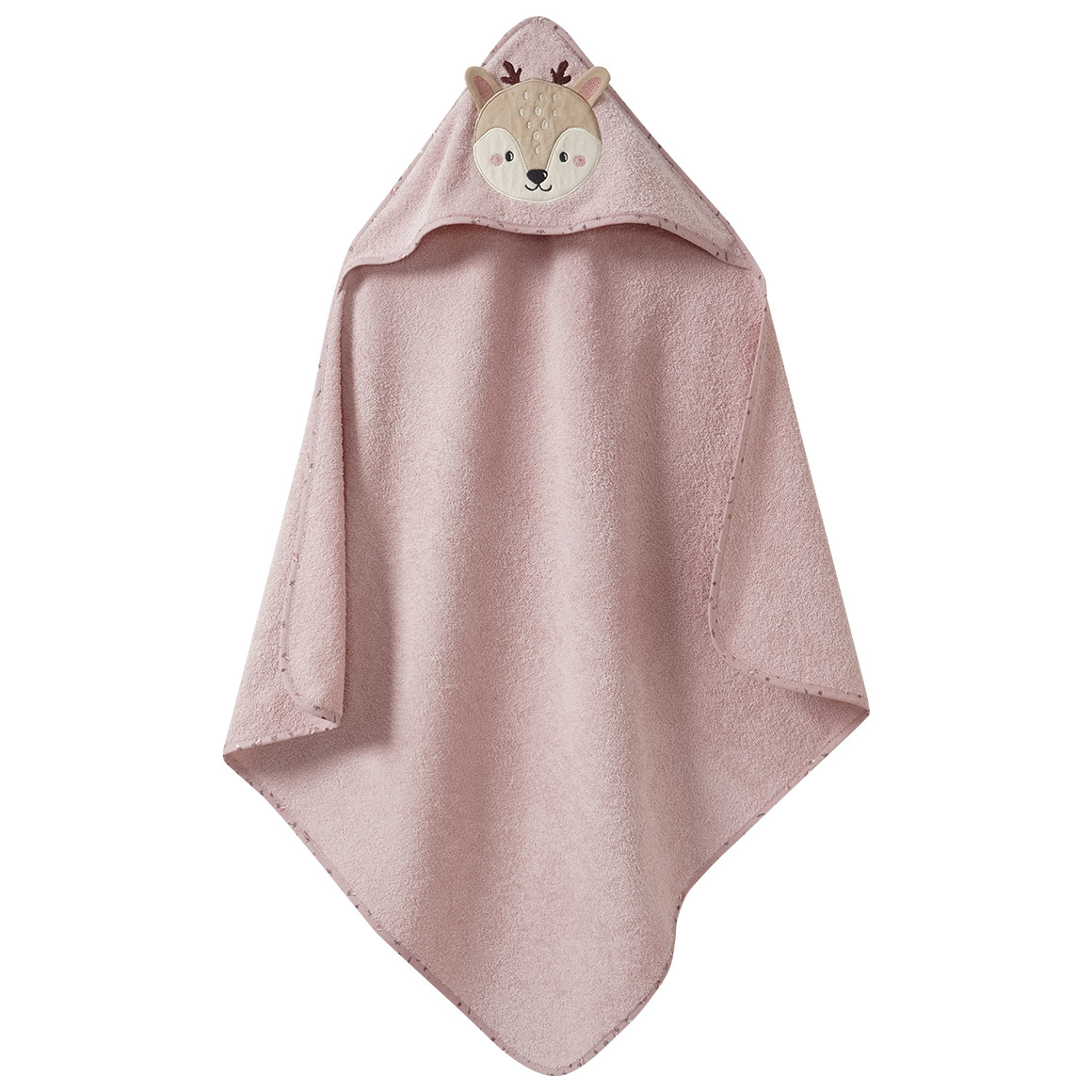 Sjaal met capuchon en appliqué van hert