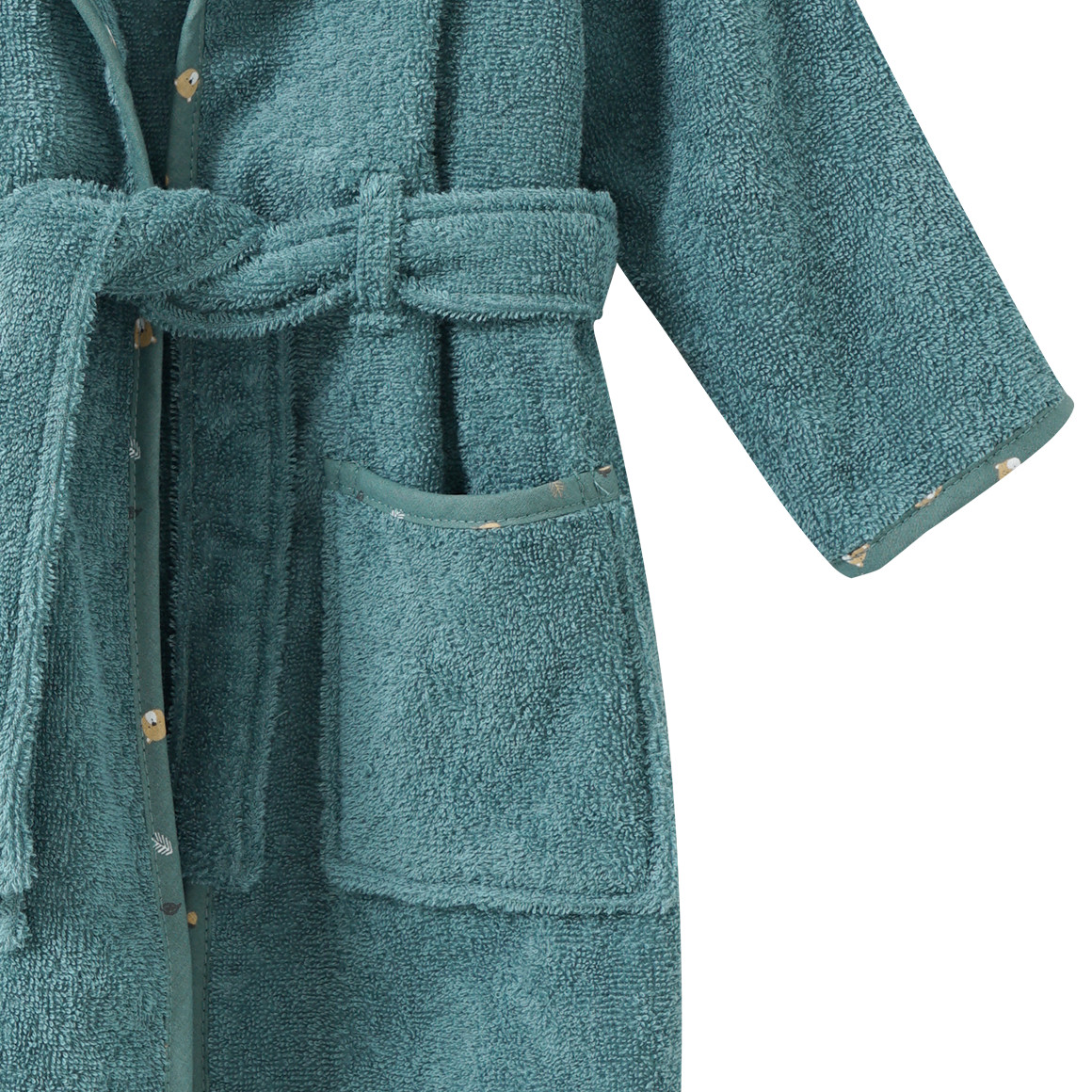 Babybadjas met berenapplicatie