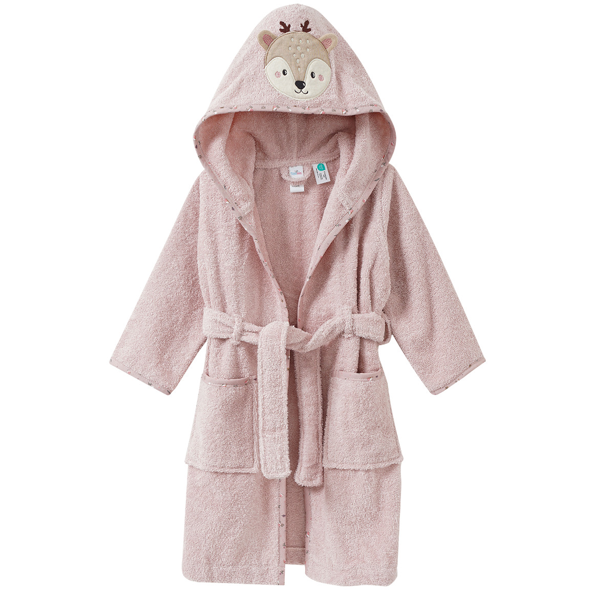 Babybadjas met herten applicatie