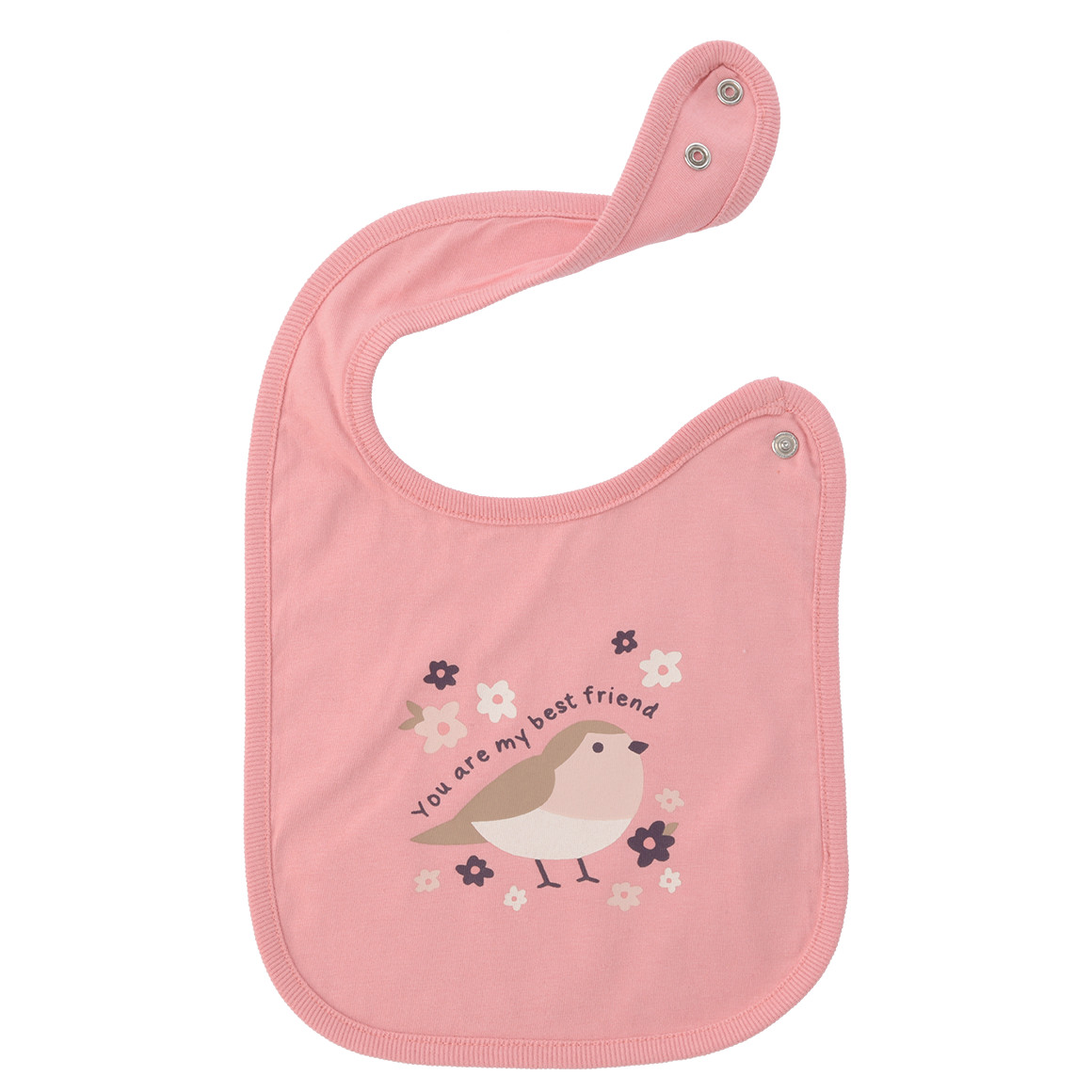 3 Baby Lätzchen mit Blumen-Motiven