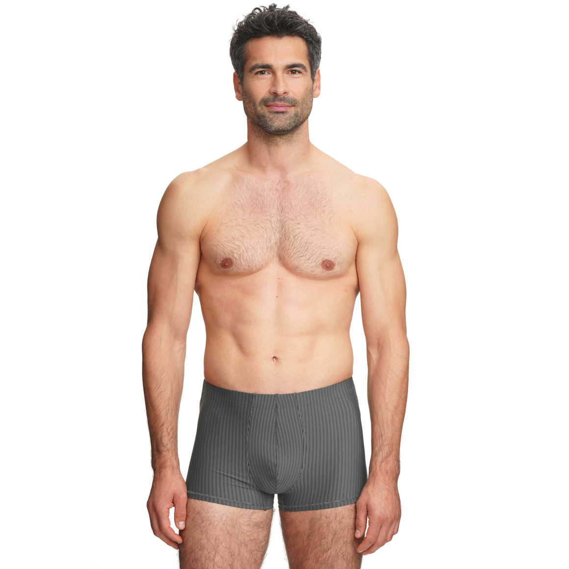 Heren shorts van microvezel met fijne strepen