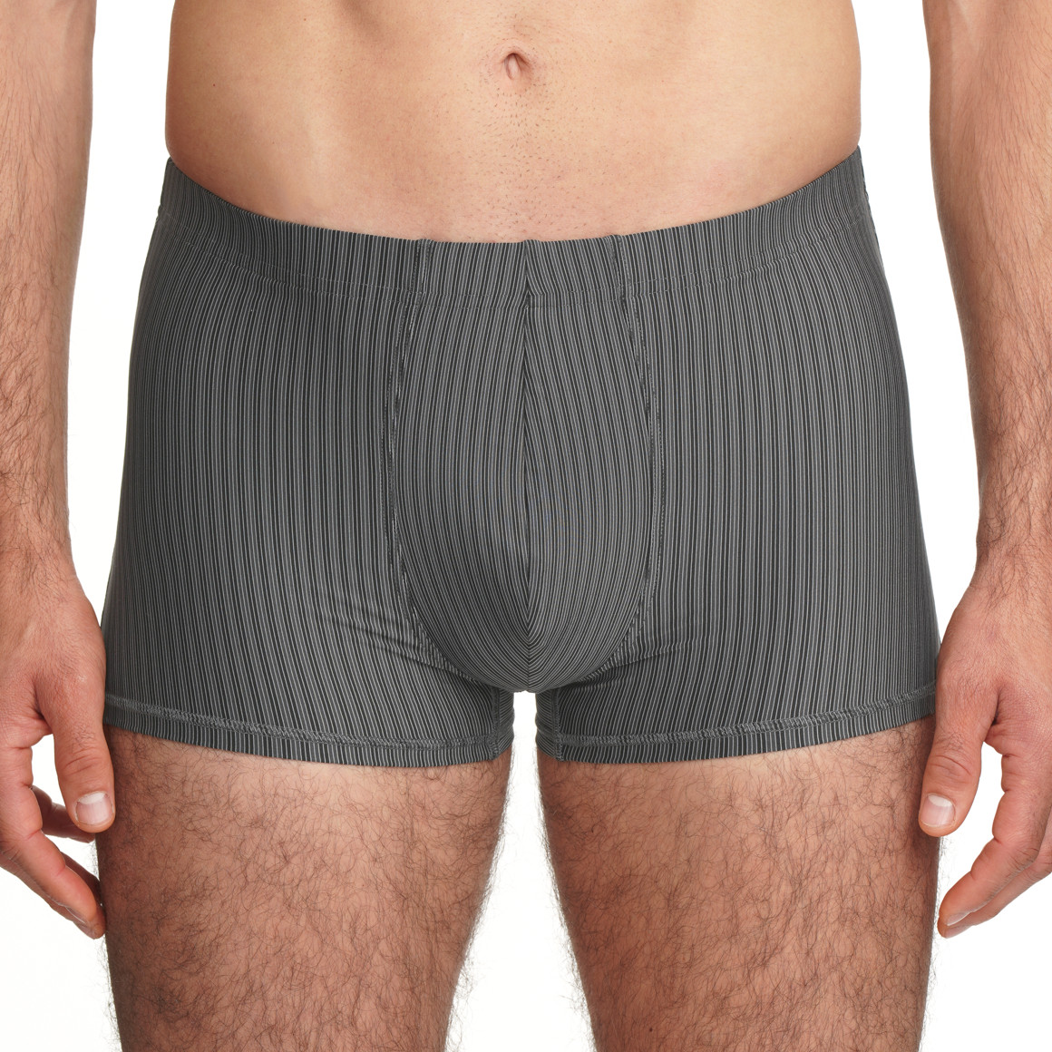 Heren shorts van microvezel met fijne strepen