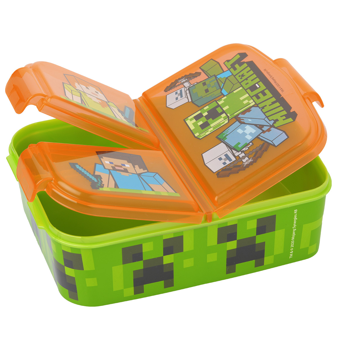 Minecraft lunchbox met 3 vakken