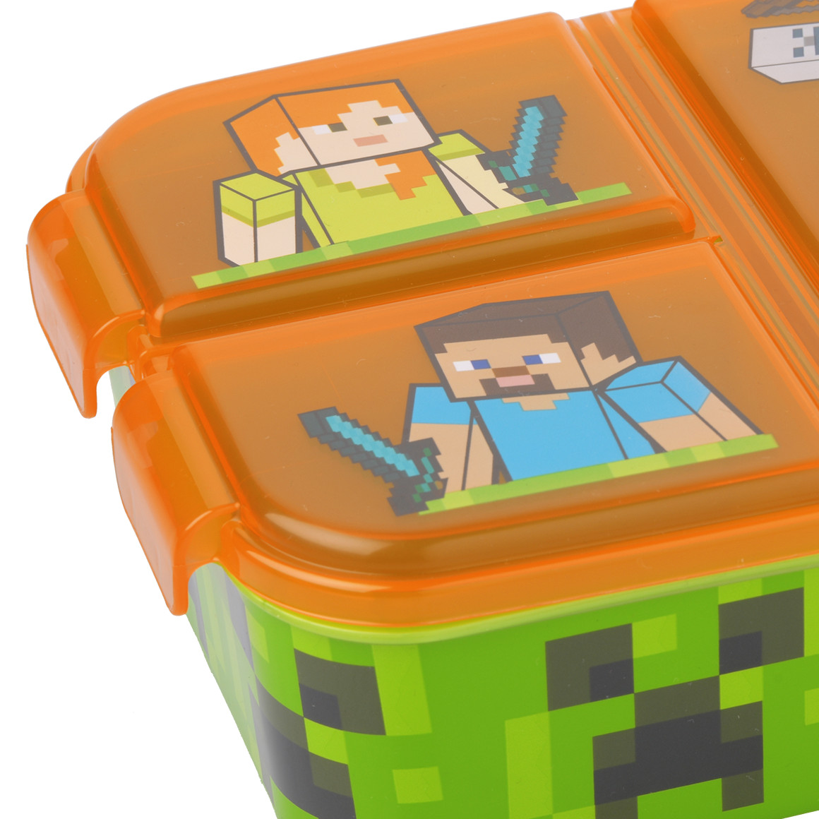 Minecraft lunchbox met 3 vakken