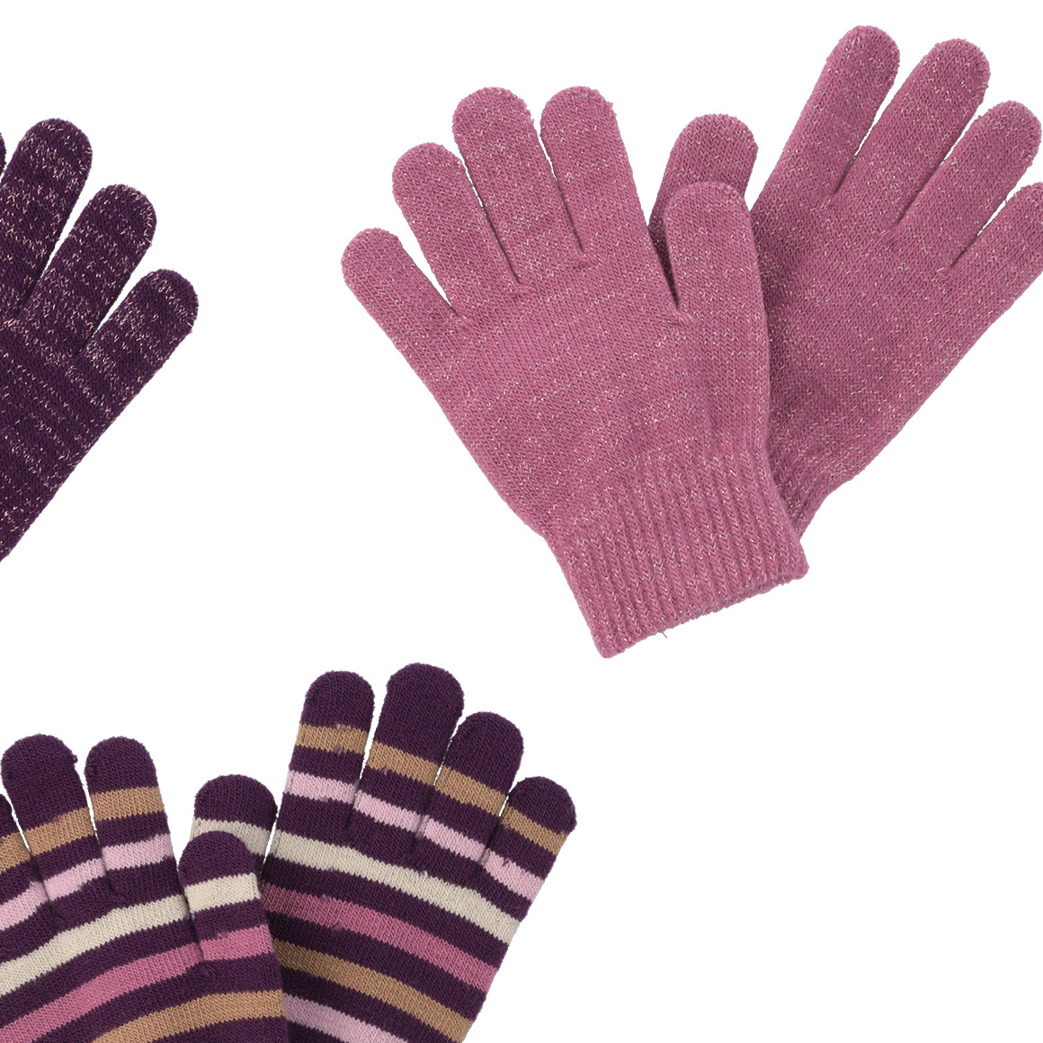 Set van 3 paar meisjeshandschoenen