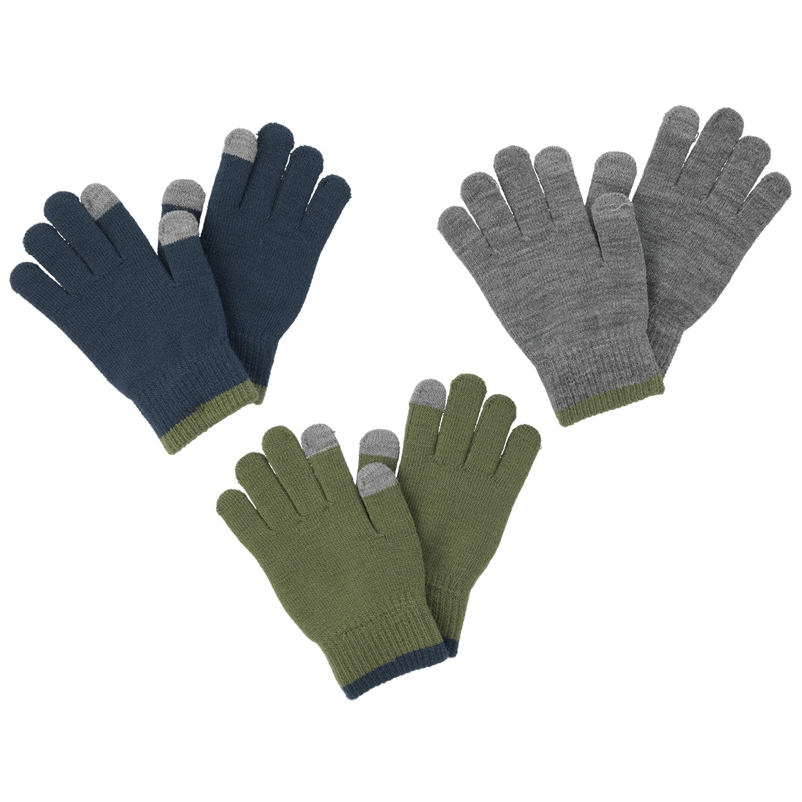 Set van 3 paar jongenshandschoenen