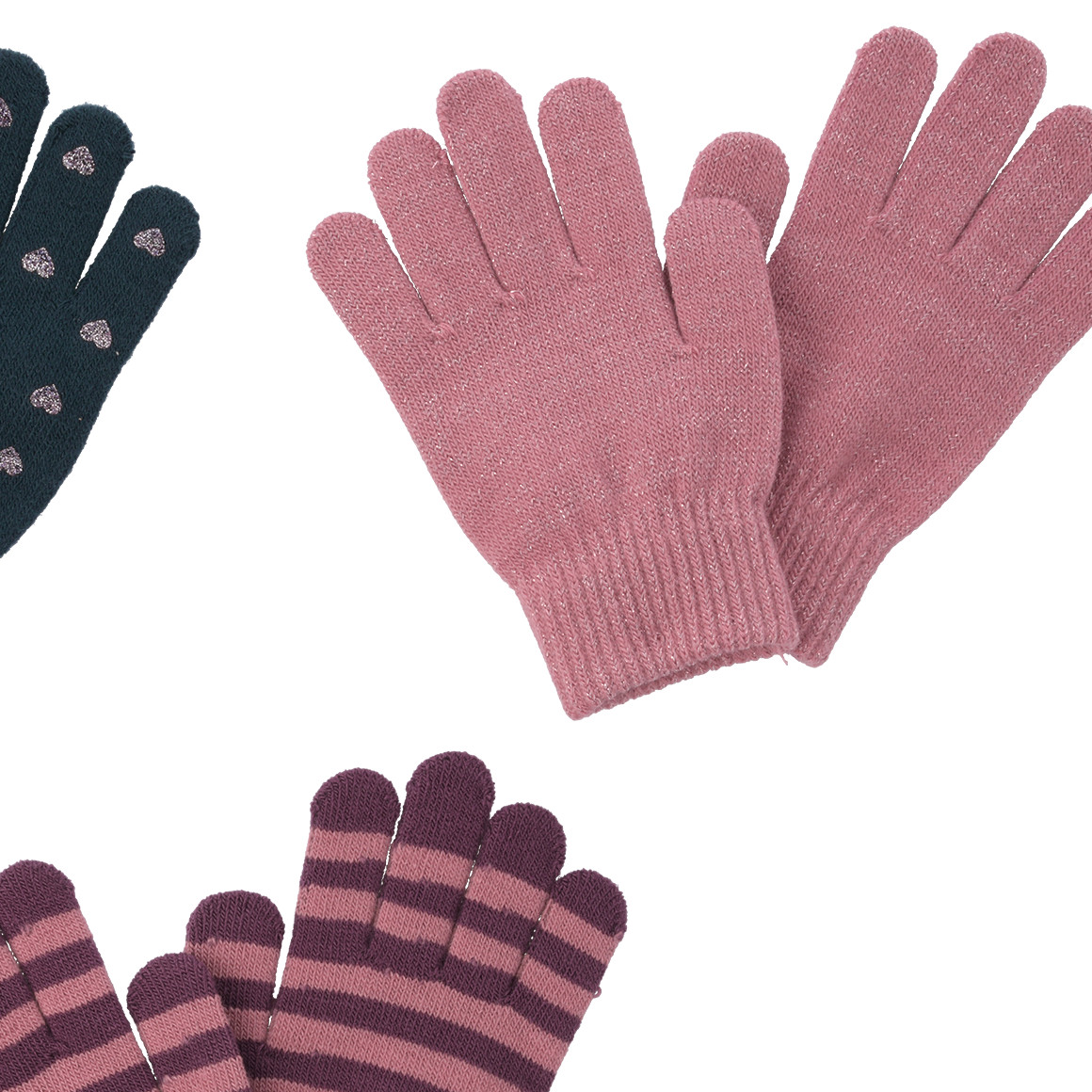 Set van 3 paar meisjeshandschoenen