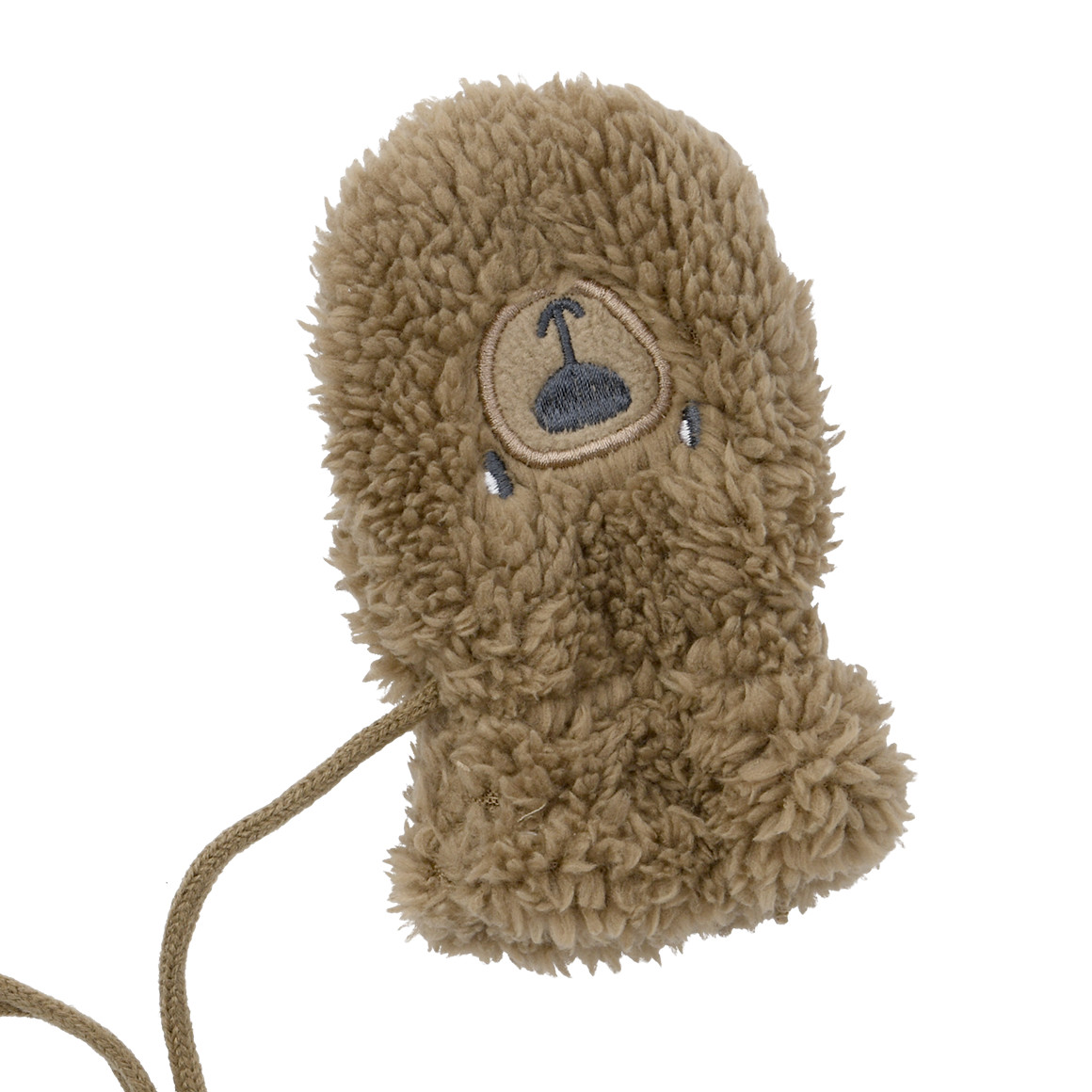 Baby wanten van pluche met fleece voering